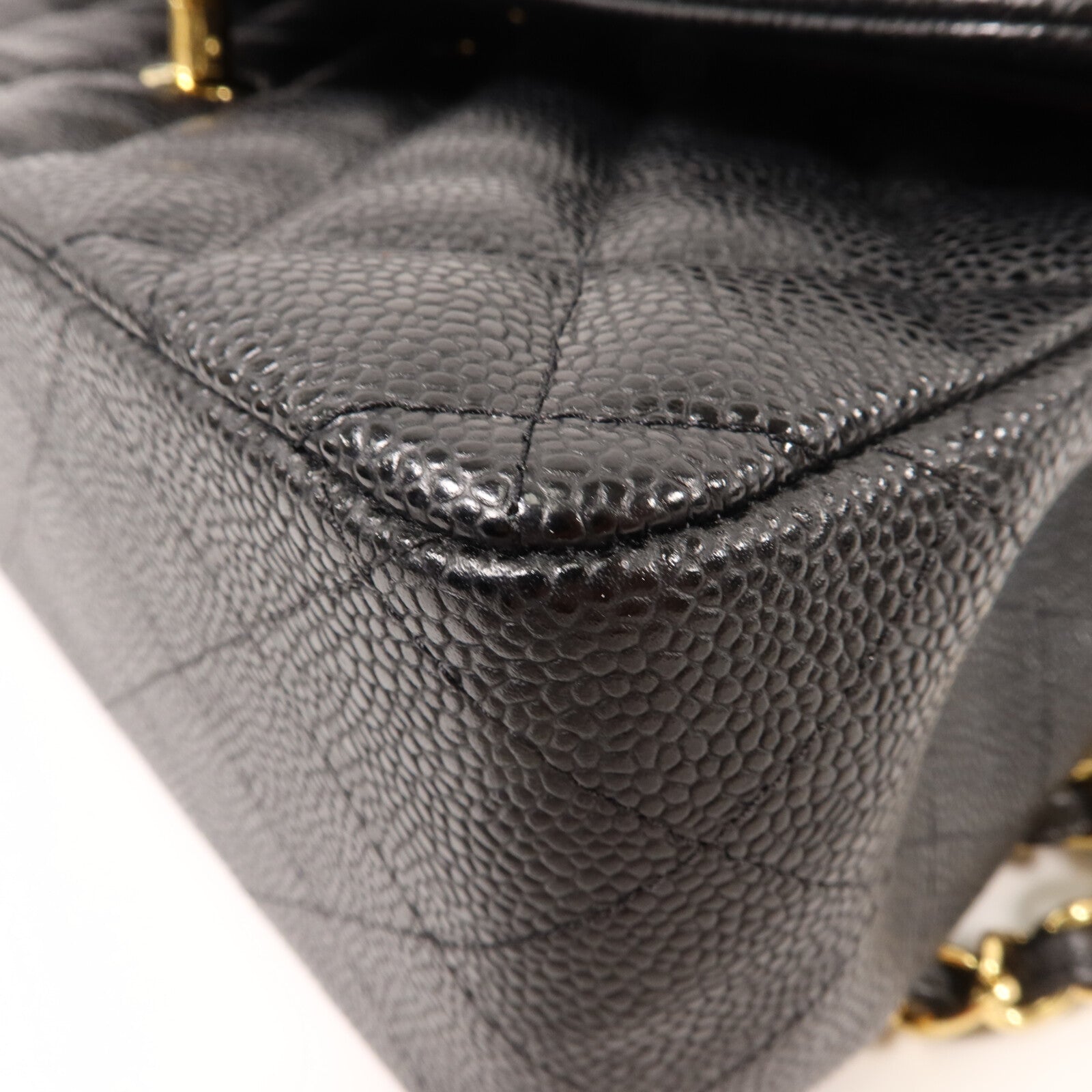 CHANEL 牛皮皮革Large Classic鏈帶肩背袋