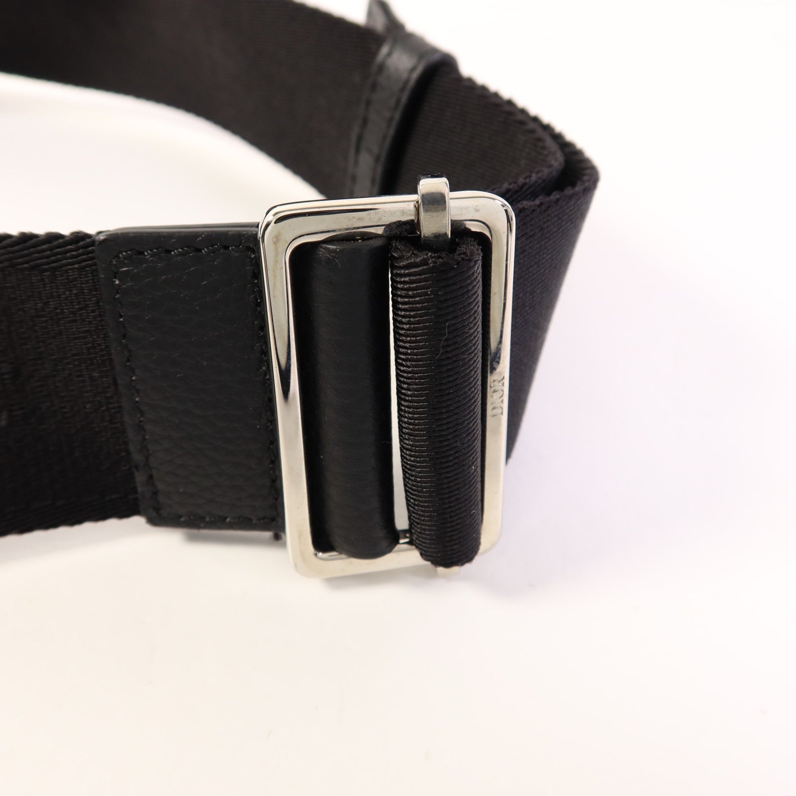 Dior 帆布Oblique Waist/Body Bag銀扣腰包