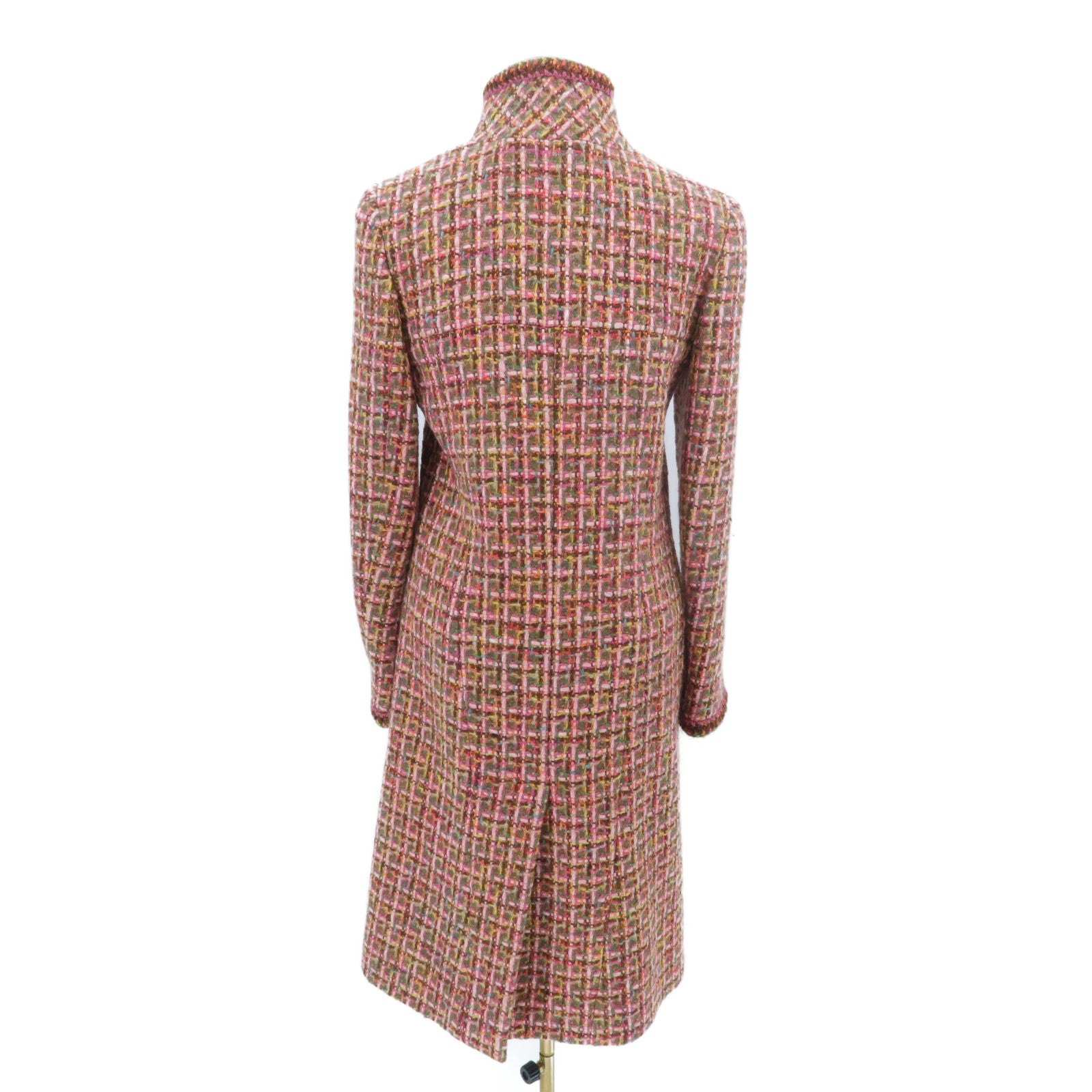 CHANEL Wool/Rayon Single-Breasted Coat大衣
