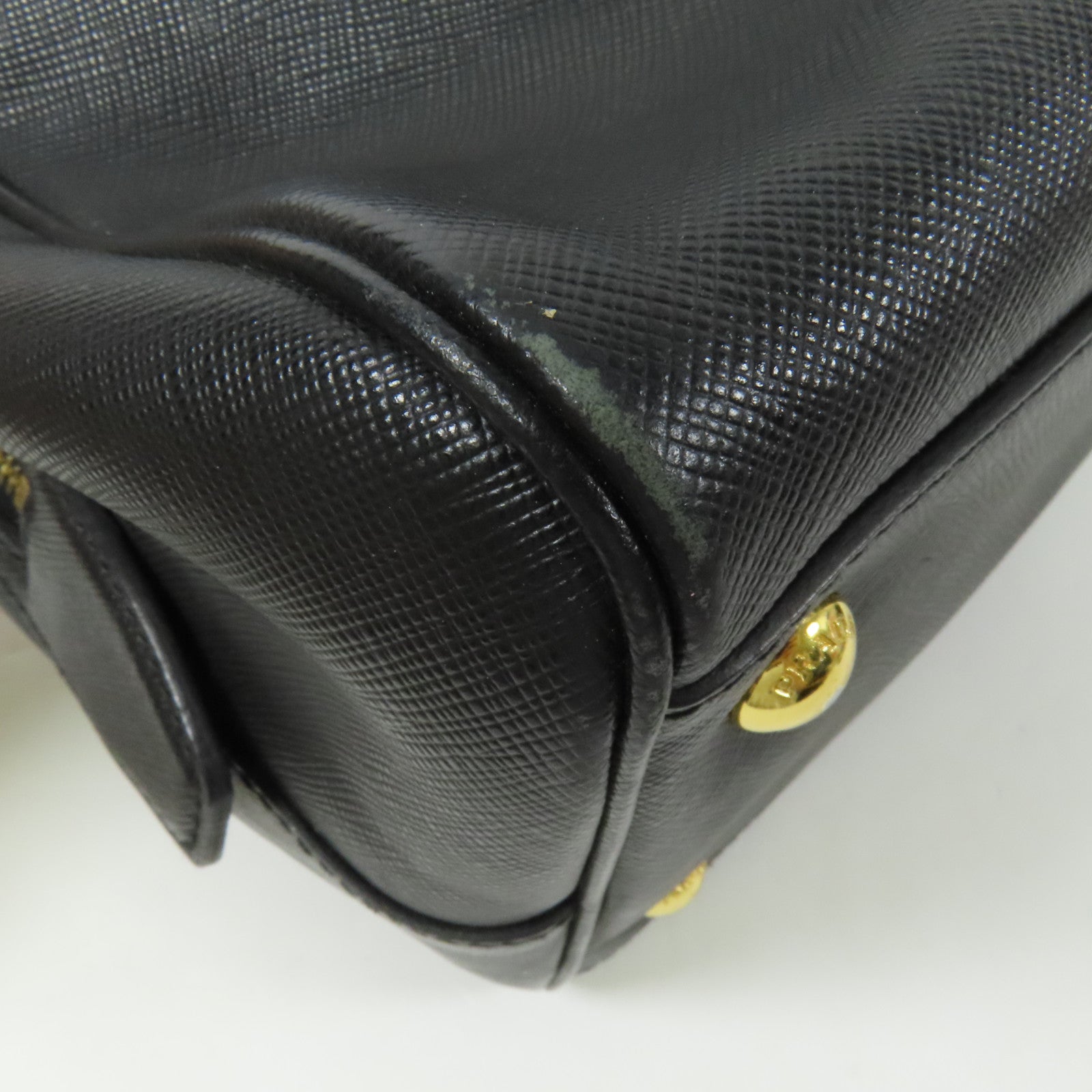 PRADA Saffiano皮革2Way Shoulder金扣手挽肩背兩用袋