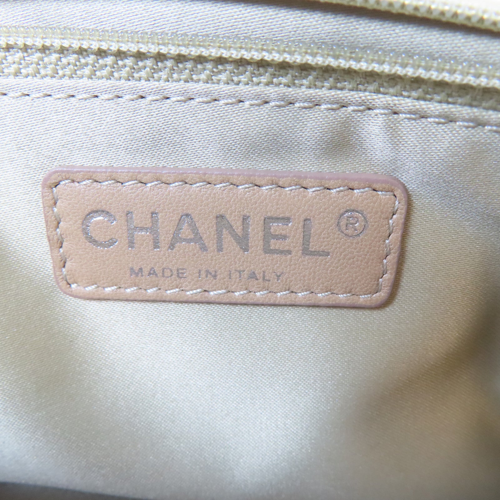 CHANEL 菱格羊皮皮革Chain Shoulder Bag銀扣鏈帶肩背袋金色
