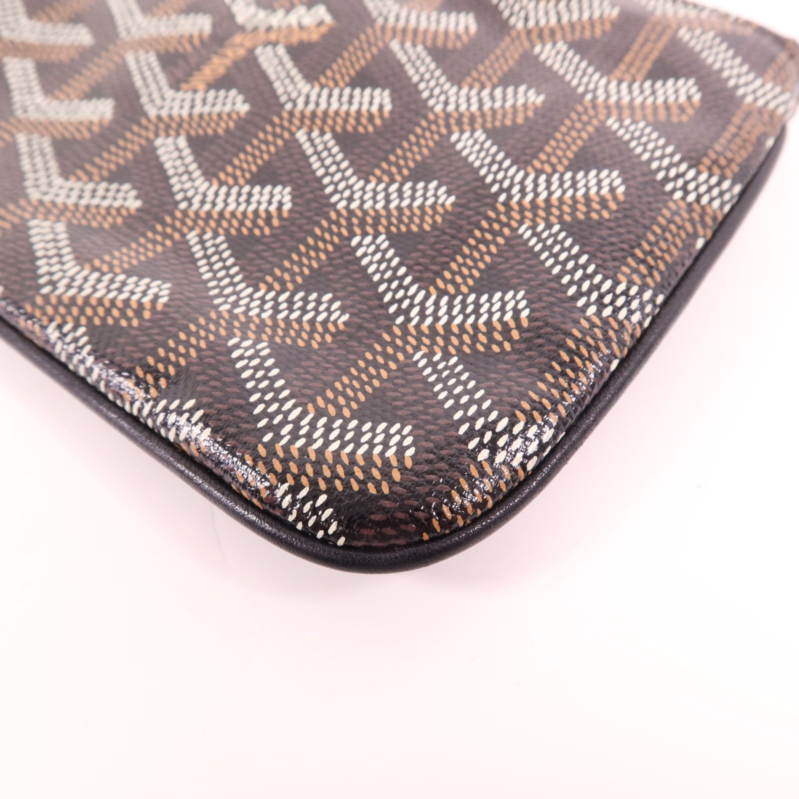 GOYARD 塗層帆布Pouch銀扣手拿包