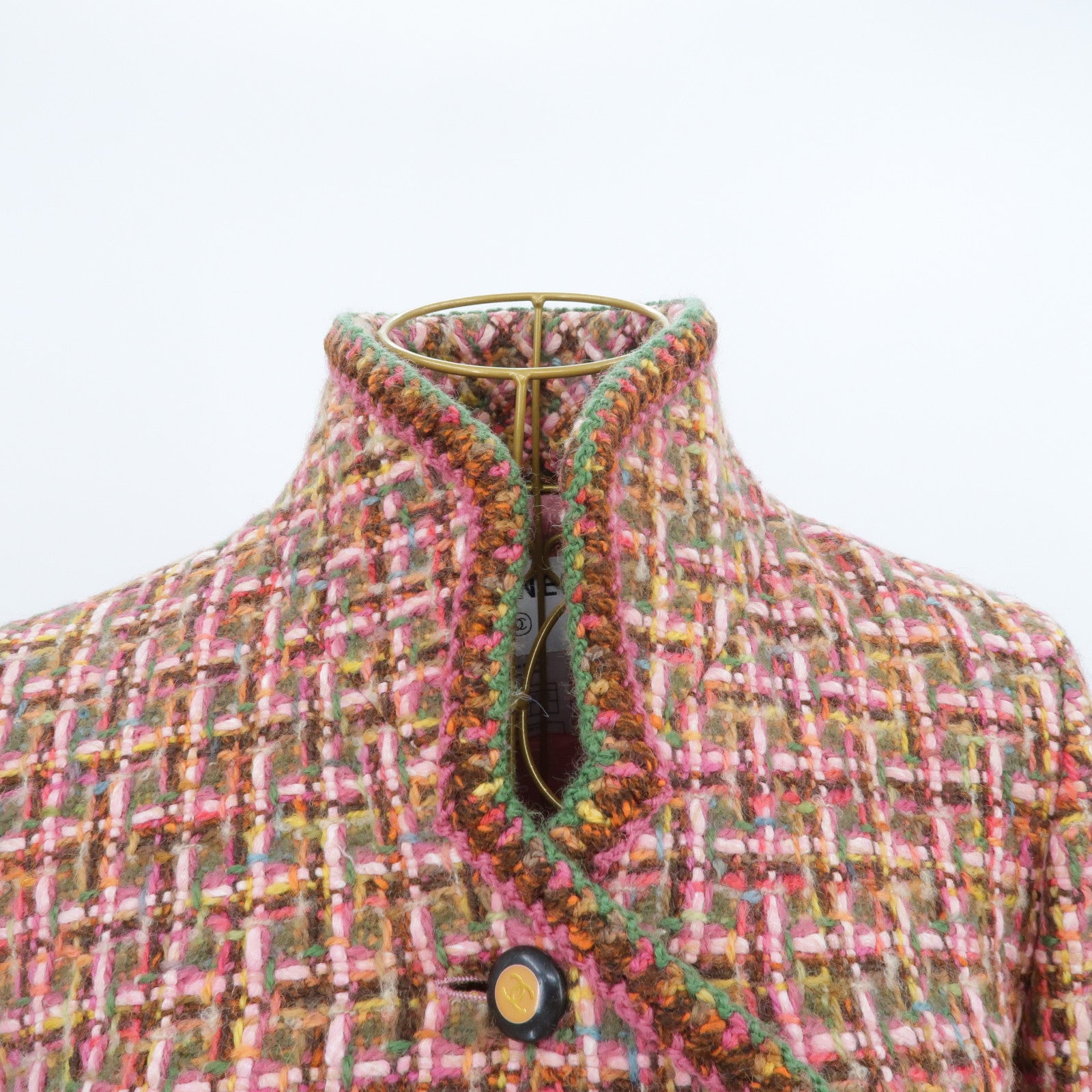 CHANEL Wool/Rayon Single-Breasted Coat大衣