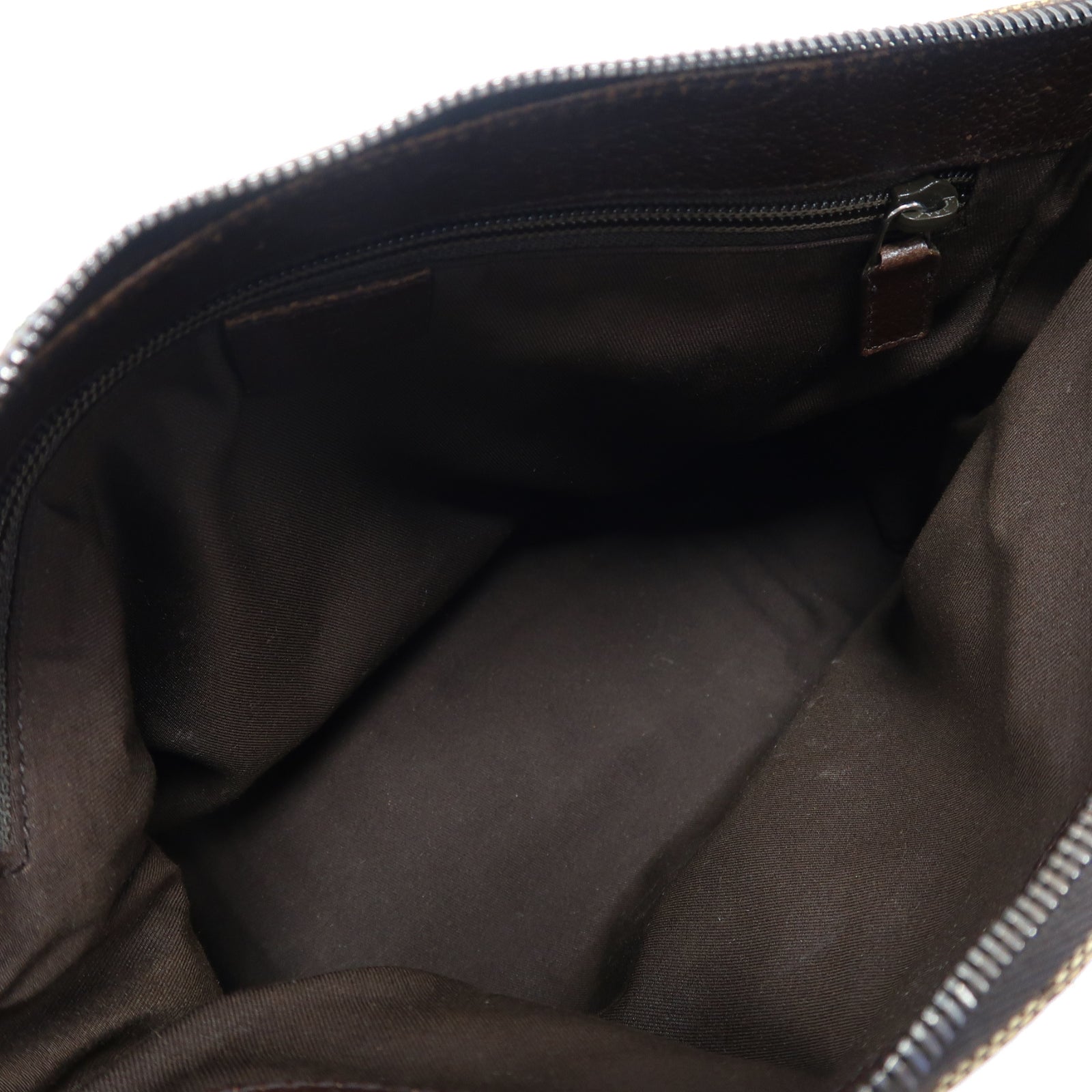 GUCCI 帆布Shoulder Bag銀扣肩背袋啡色