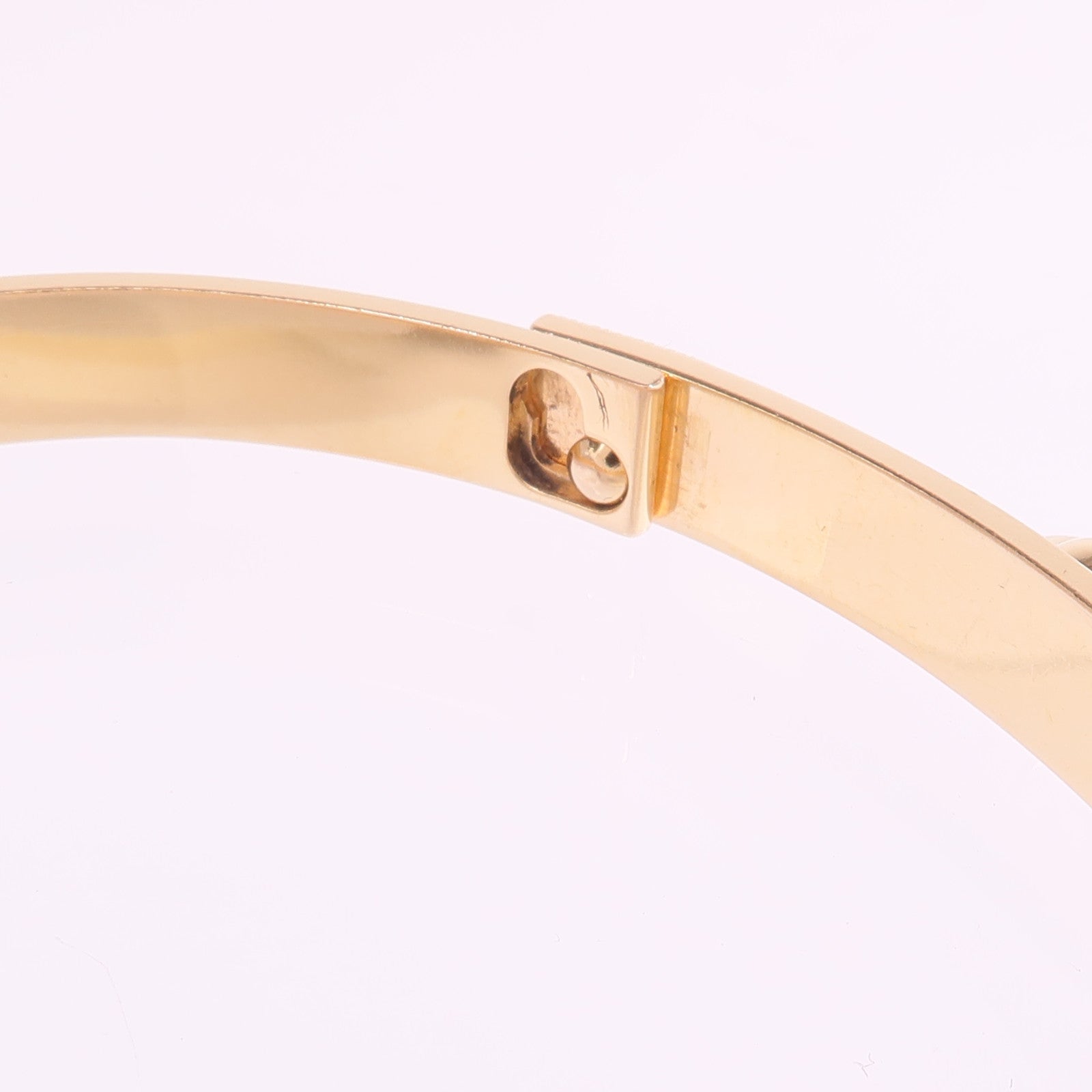 HERMES 18K玫瑰金Collier de Chien Bracelet鑽石手鐲
