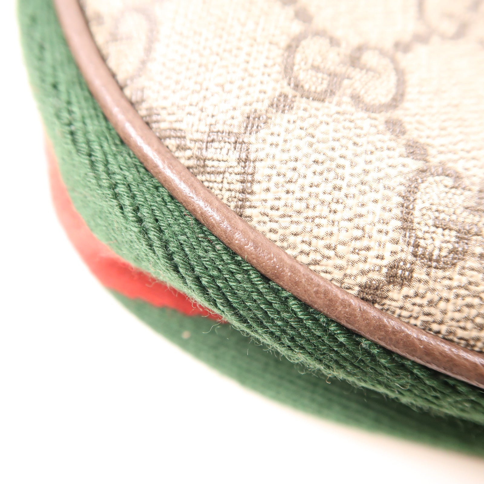 GUCCI 塗層帆布Ophidia金扣手挽袋棕色