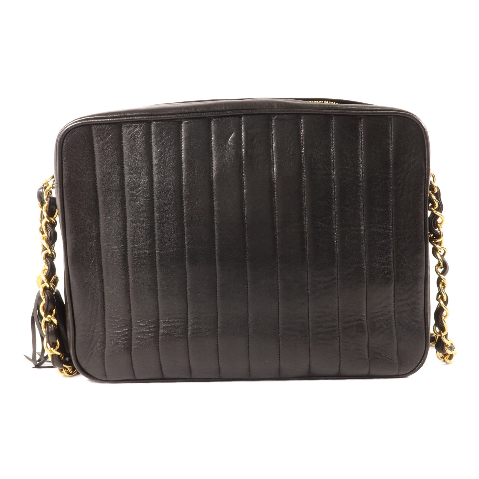 CHANEL 羊皮皮革Vintage Chain Shoulder鏈帶肩背袋