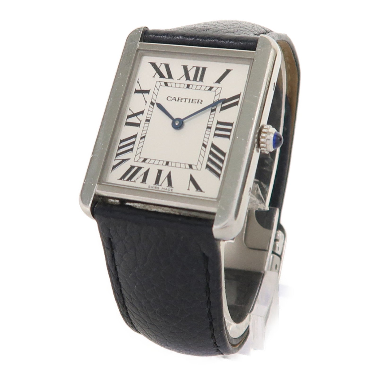 CARTIER Tank Solo不鏽鋼手錶石英機芯白色