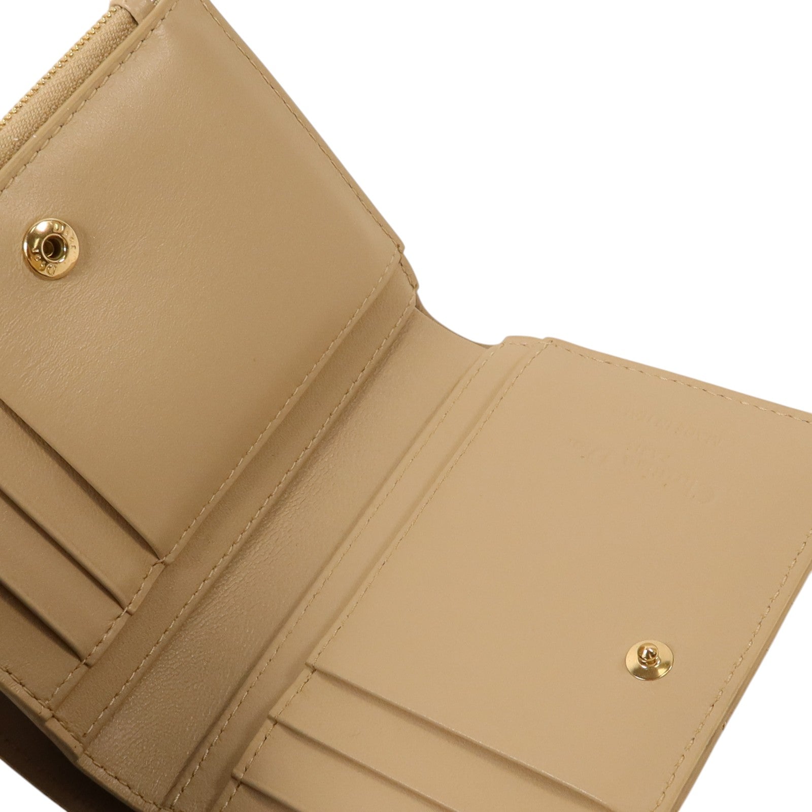 Dior 牛皮皮革Lady Dior Dahlia Wallet金扣錢包