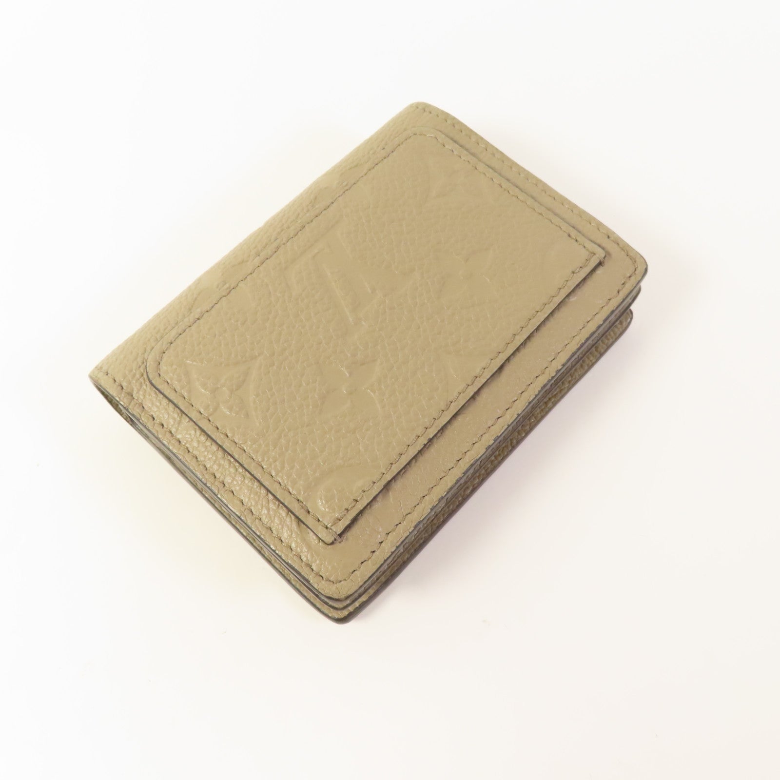LOUIS VUITTON Clea Wallet Monogram-Empreinte Beige M80152