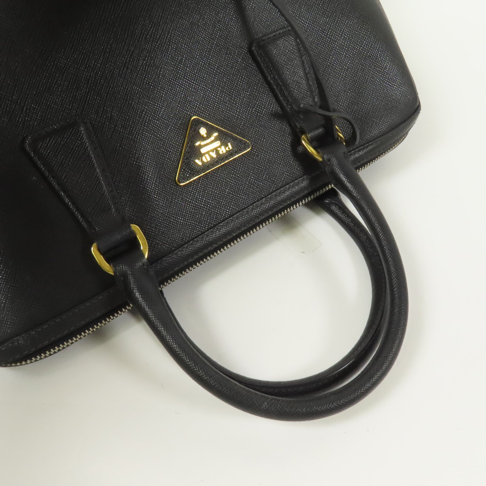 PRADA Saffiano皮革2Way Shoulder金扣手挽肩背兩用袋