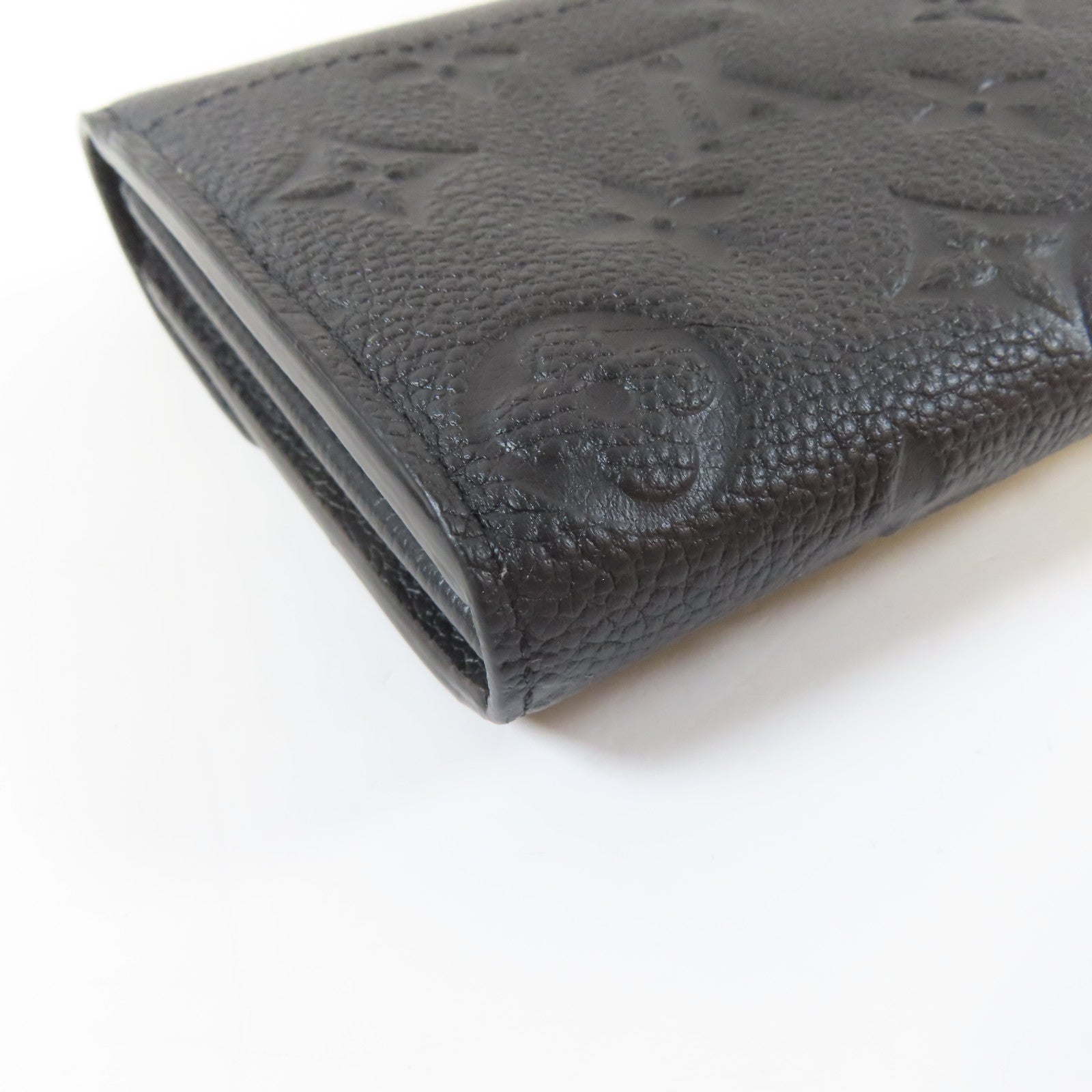 LOUIS VUITTON Monogram Empreinte Sarah金扣啪鈕長錢包黑色