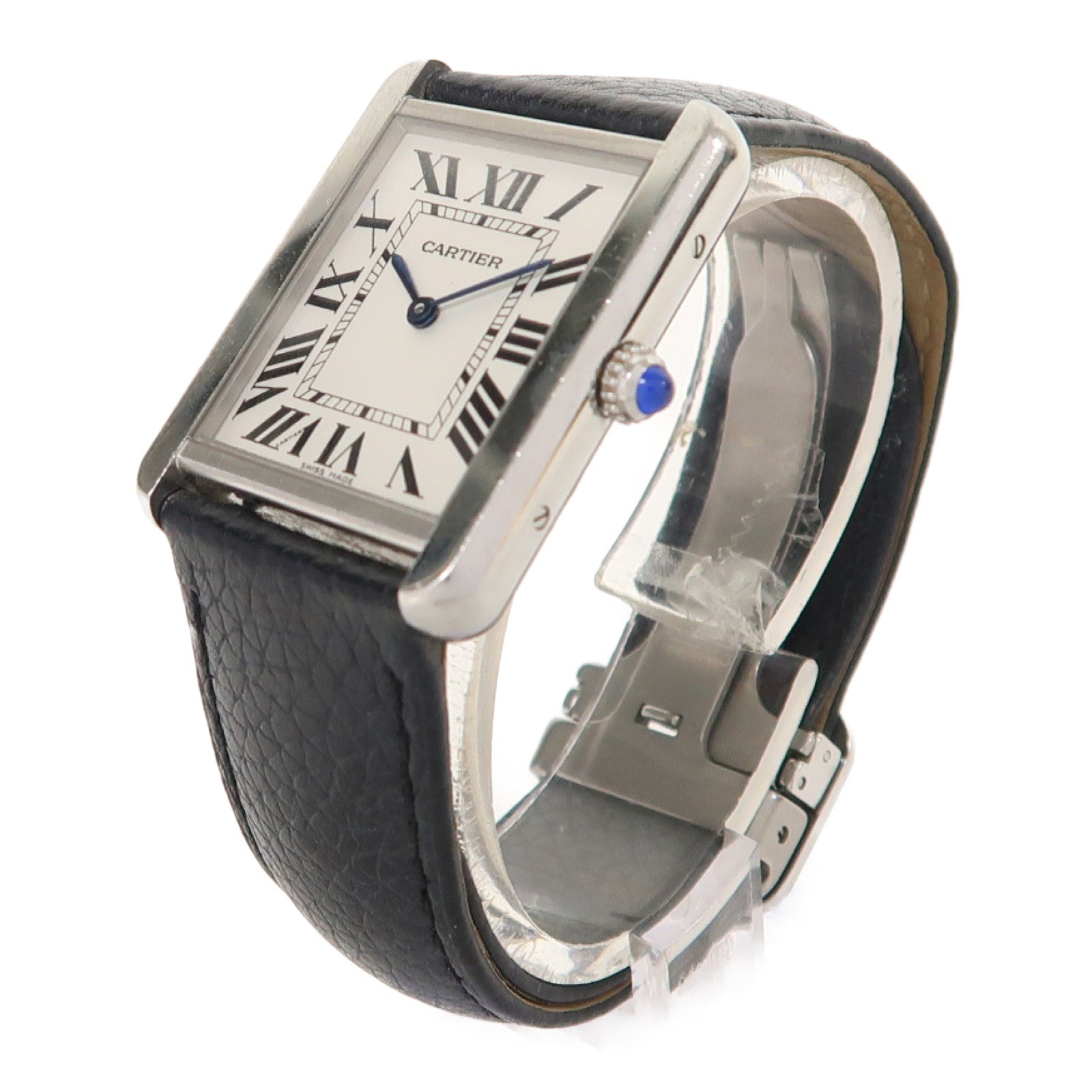 CARTIER Tank Solo不鏽鋼手錶石英機芯白色