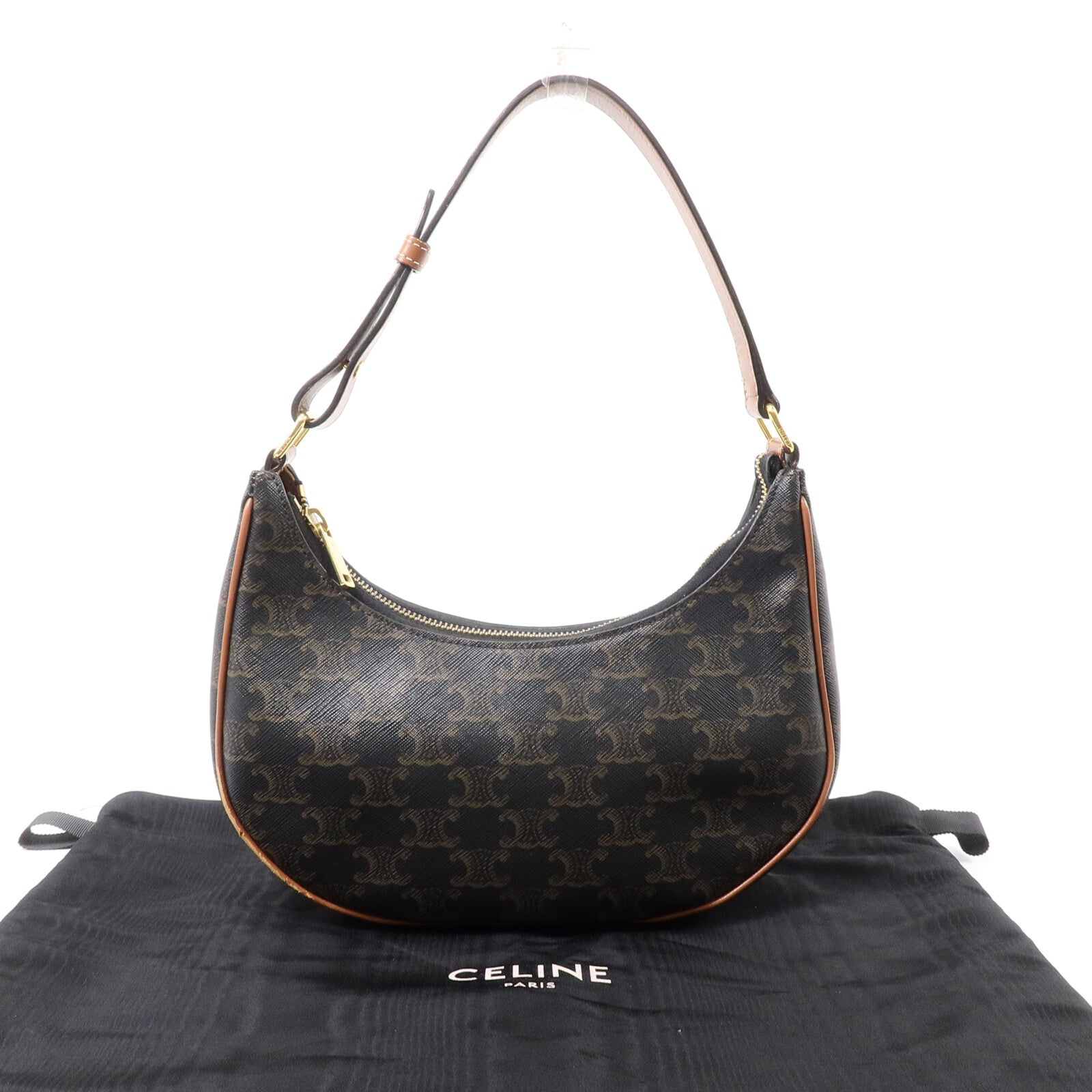 CELINE 塗層帆布Triomphe Ava Medium肩背袋