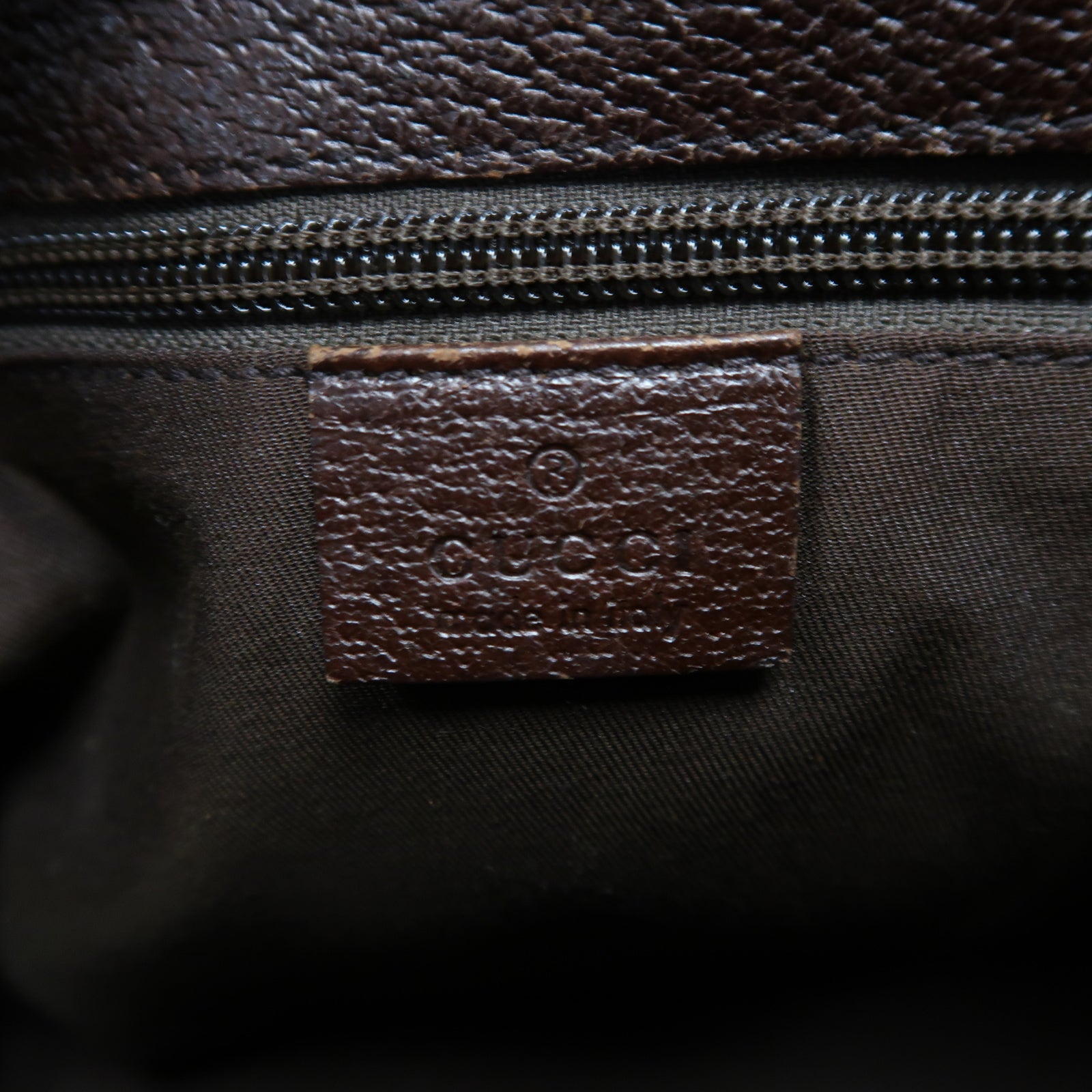GUCCI 帆布Shoulder Bag銀扣肩背袋啡色