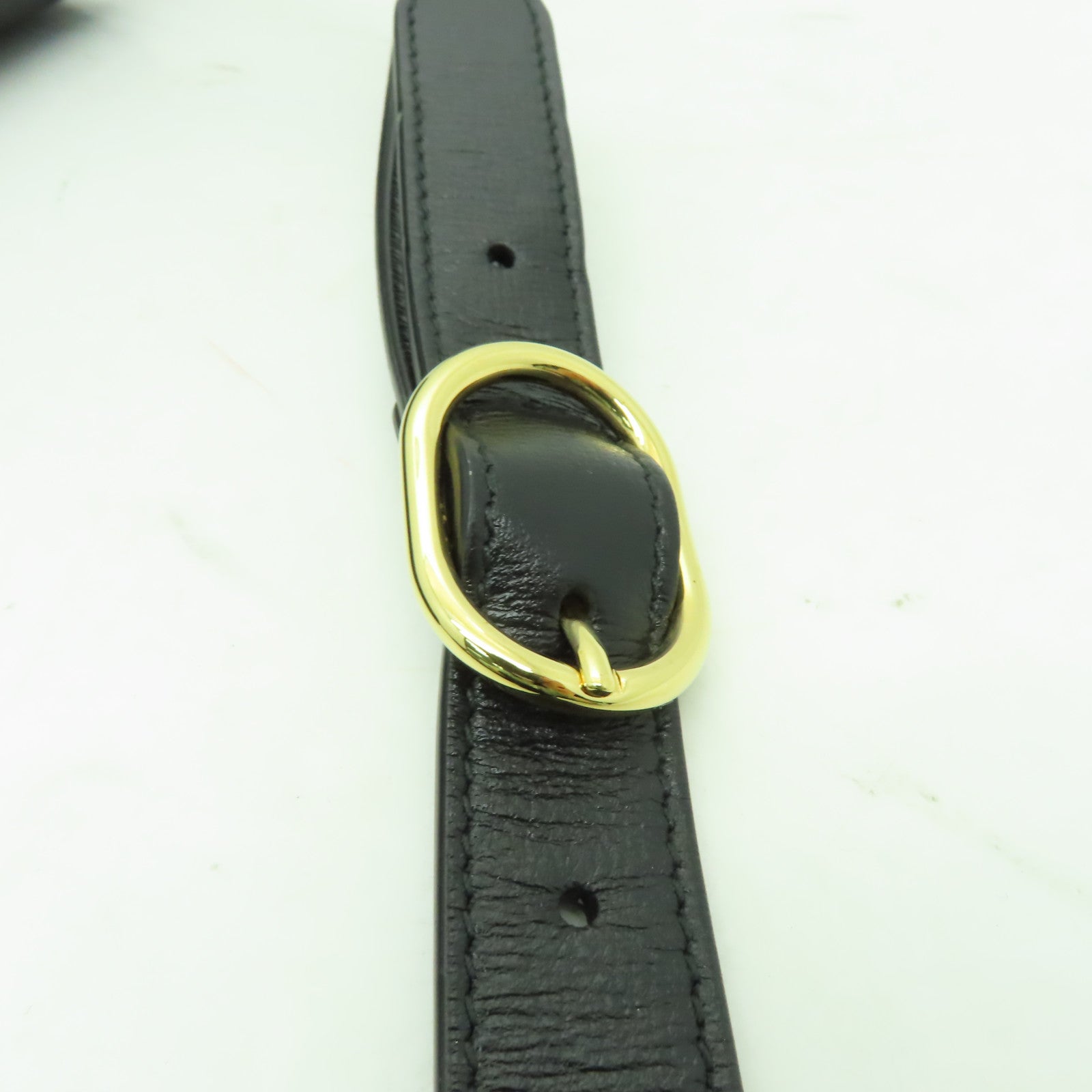 GUCCI 【激減優惠】牛皮皮革Shoulder Bag金扣肩背袋黒色