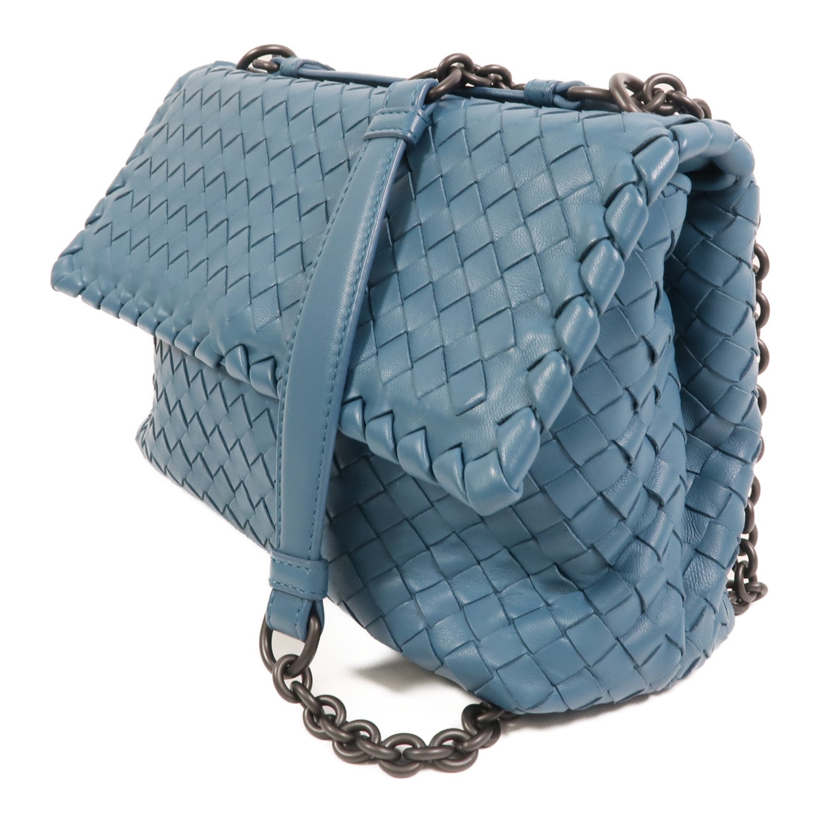 BOTTEGA VENETA 羊皮皮革Olimpia銀扣肩背袋