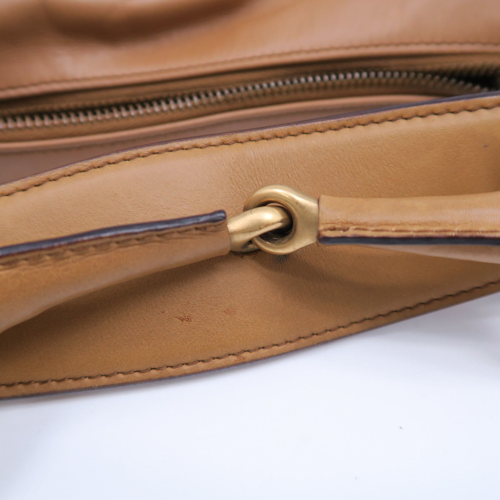 GUCCI 牛皮皮革Horsebit Hobo Bag金扣肩背袋啡色