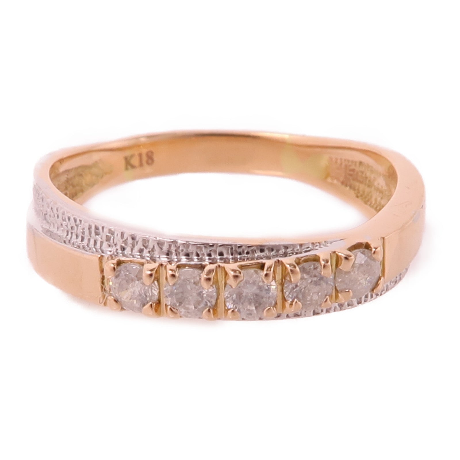 JEWELRY 18K玫瑰金Diamond Ring鑽石戒指US#3.5