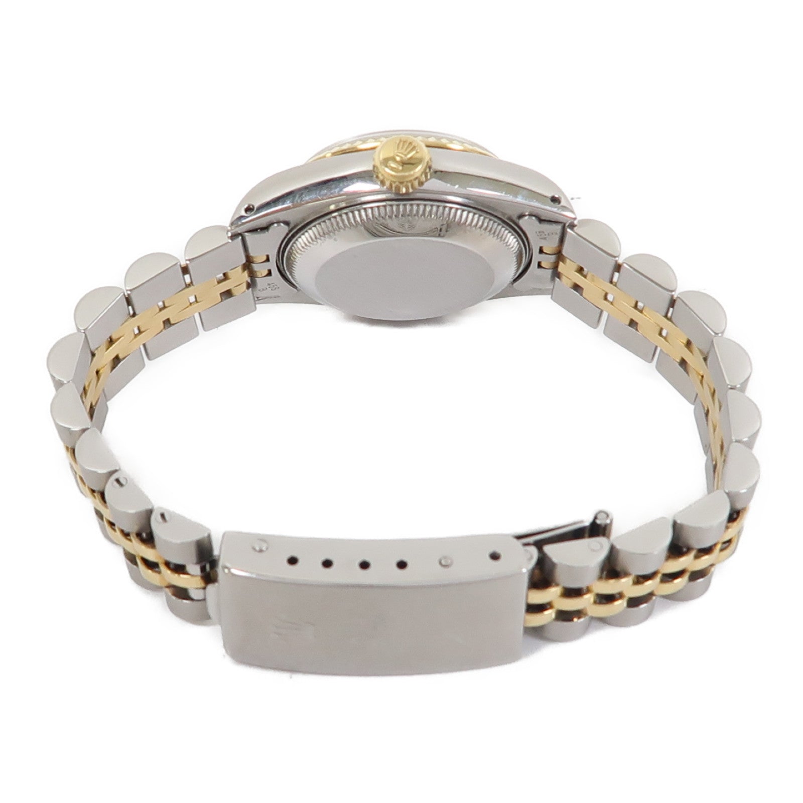 ROLEX Lady Datejust 18K黃金/不鏽鋼手錶自動機芯銀色