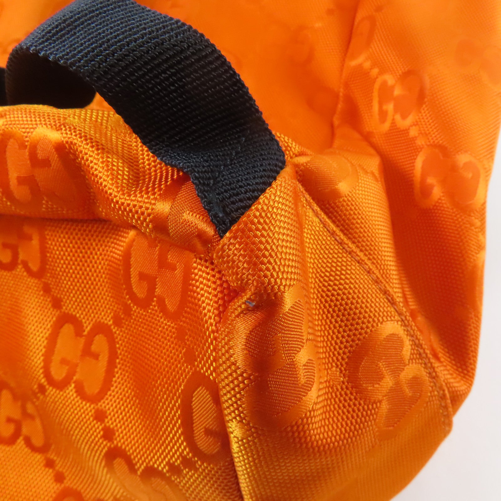 GUCCI 尼龍Rucksack BackPack銀扣背包橙色