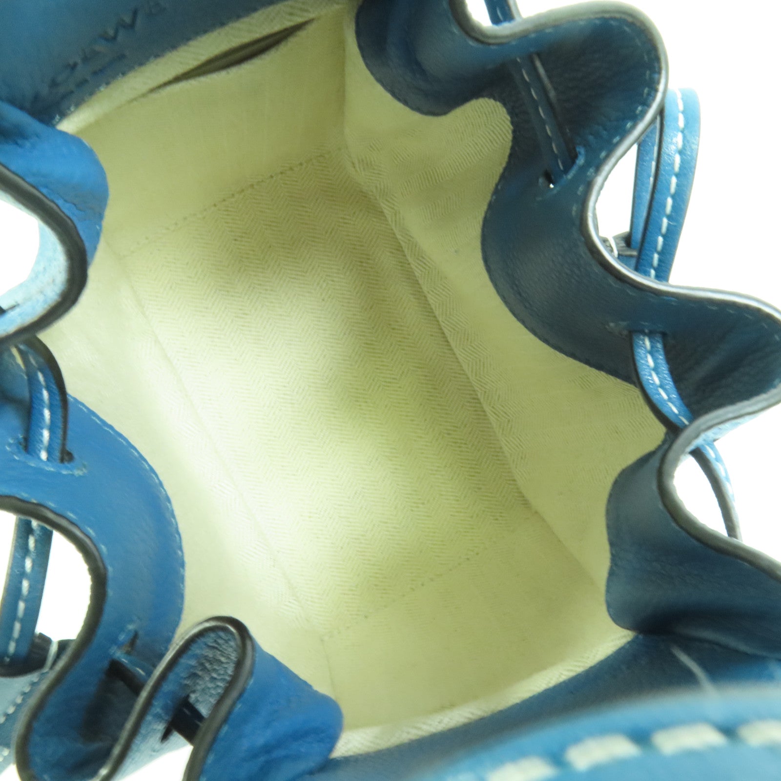 LOEWE 牛皮皮革Mini Hammock Drawstring銀扣手挽肩背兩用袋