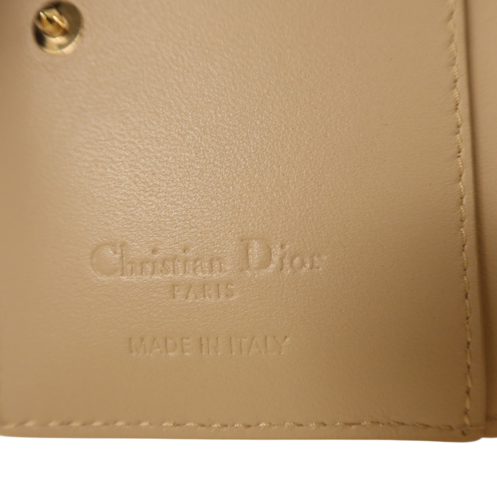 Dior 牛皮皮革Lady Dior Dahlia Wallet金扣錢包