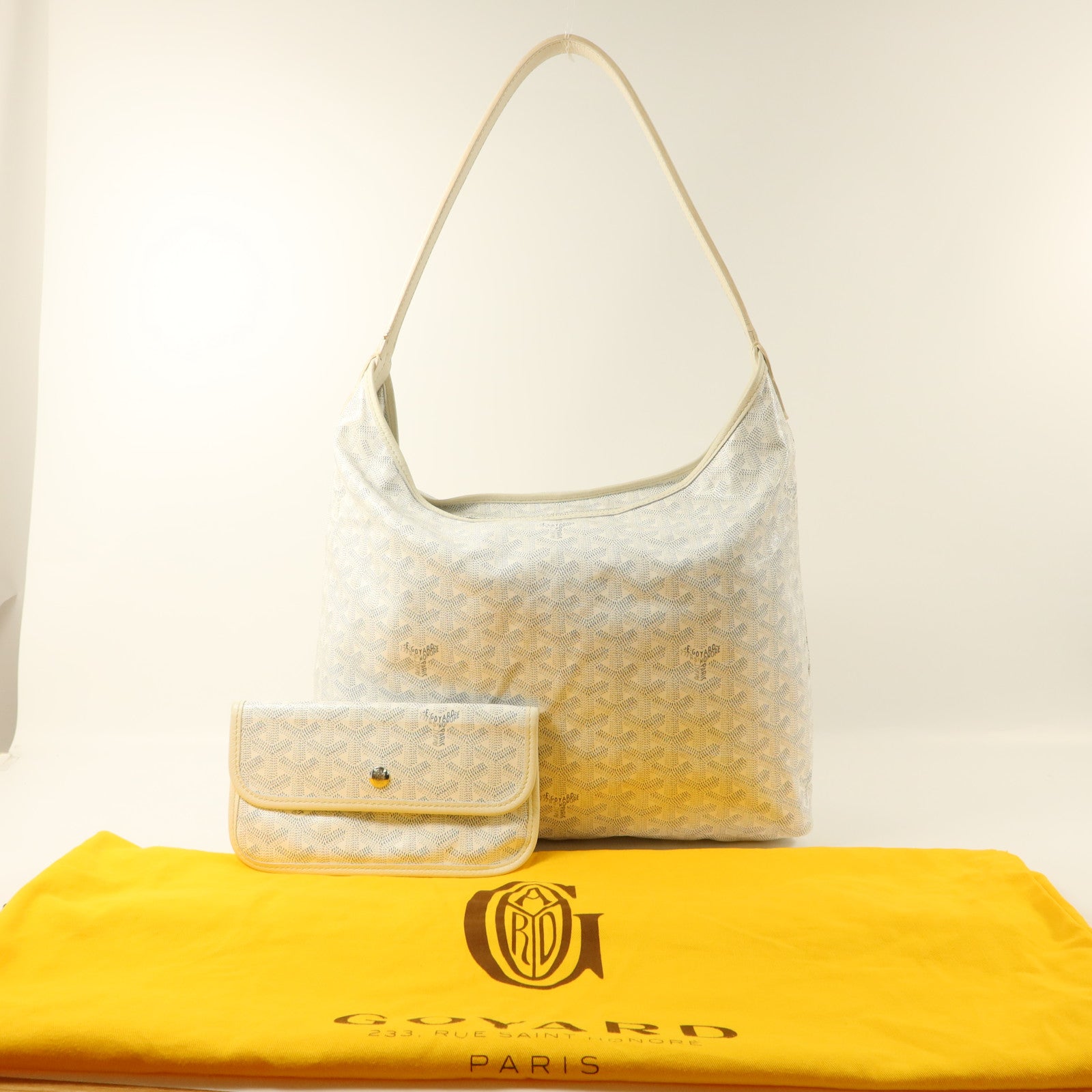GOYARD 塗層帆布Boheme Hobo銀扣肩背袋