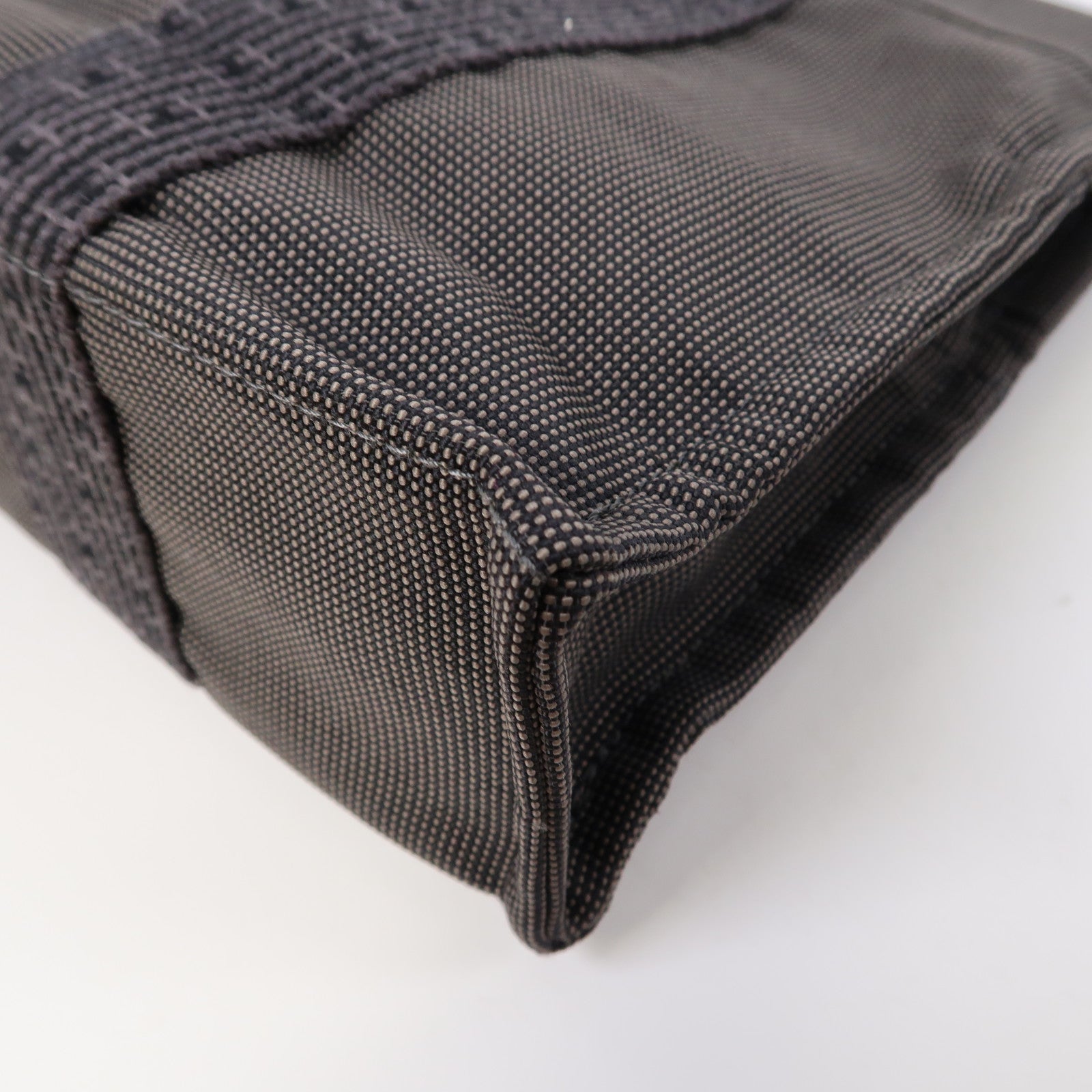 HERMES 帆布Herline Tote Bag銀扣手挽袋灰色