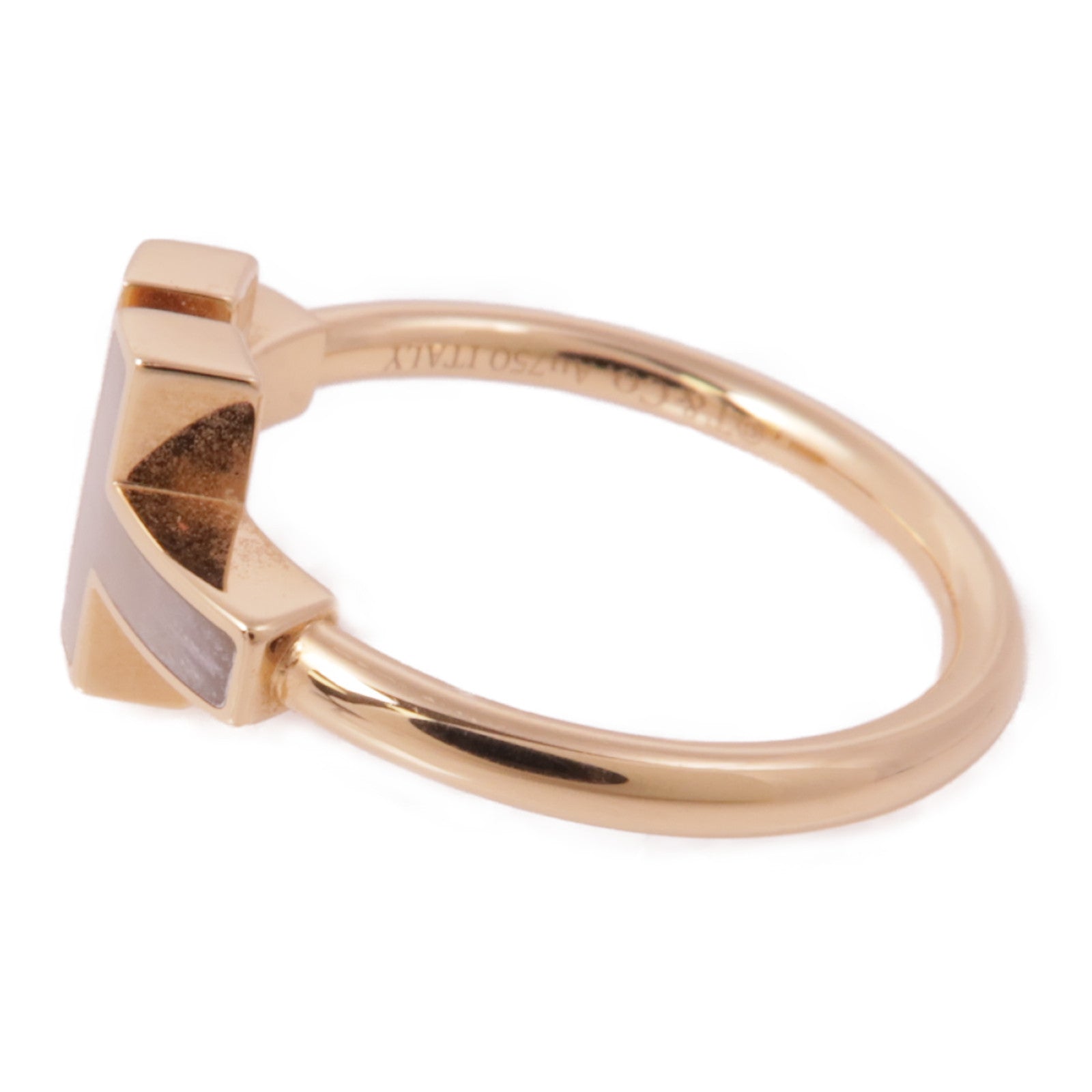 TIFFANY＆CO 18K玫瑰金Diamond T Wire Ring戒指