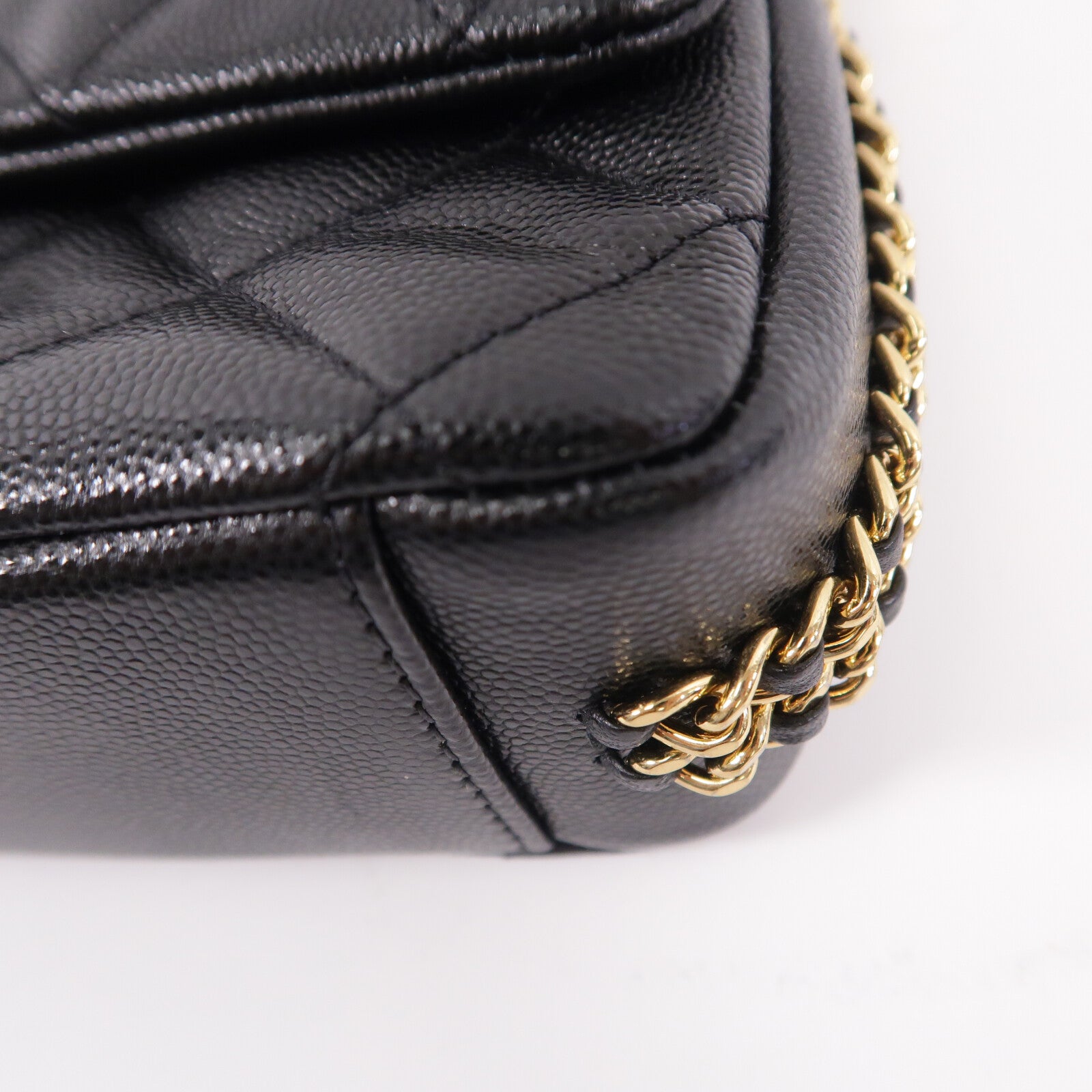 CHANEL 牛皮皮革22P Mini Flap Bag鏈帶肩背袋