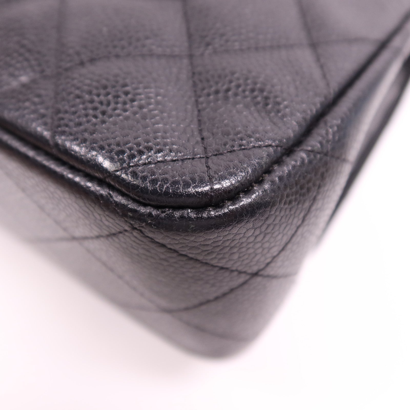 CHANEL 牛皮皮革Large Classic金扣鏈帶肩背袋