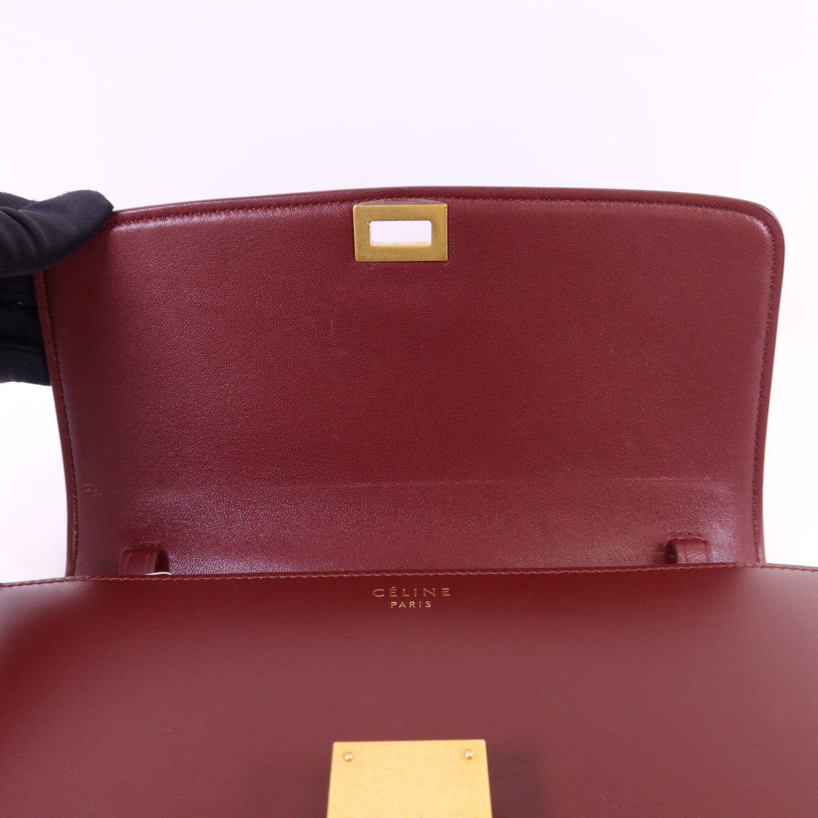 CELINE 牛皮皮革Shoulder Bag金扣肩背袋