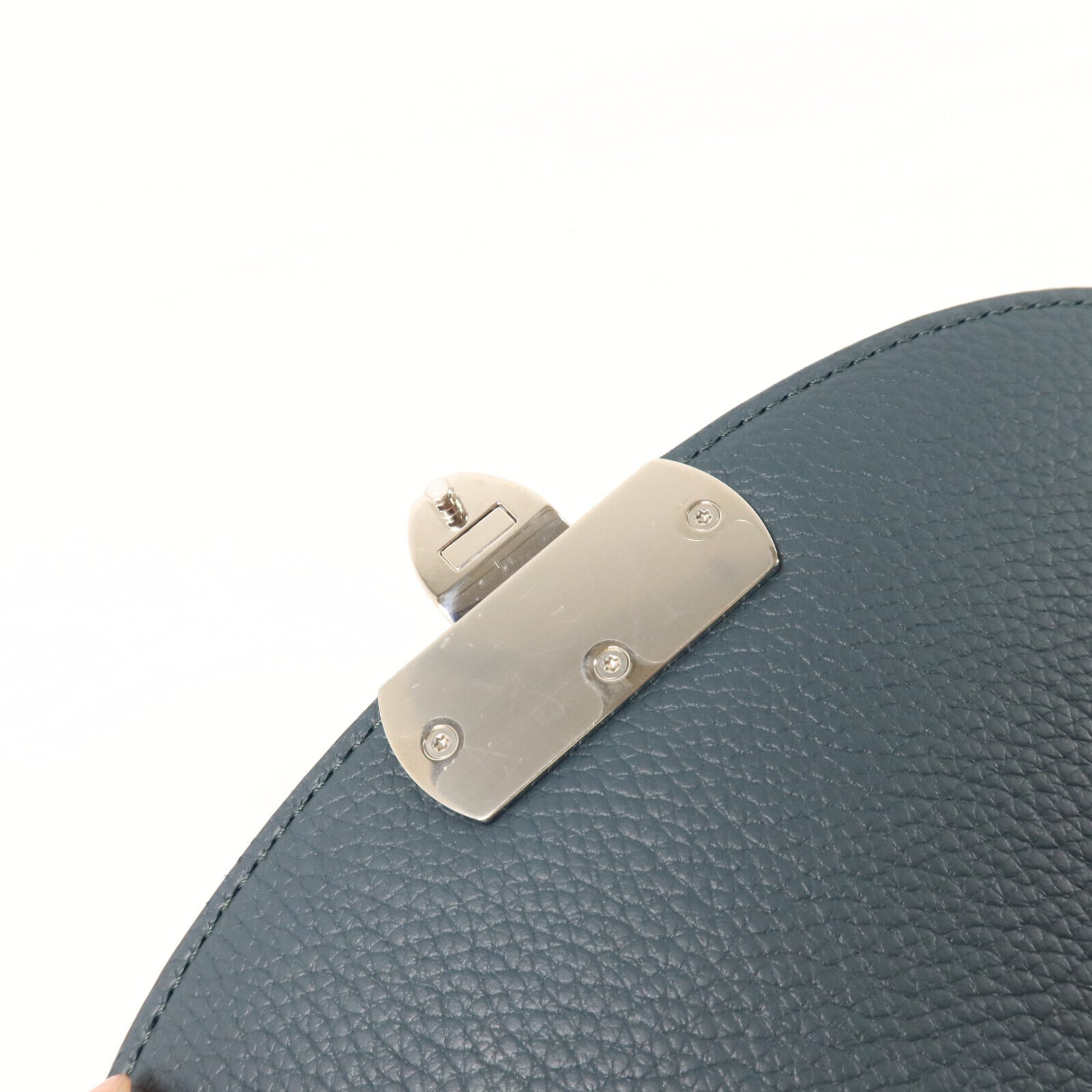 SELECTION 牛皮皮革Moynat Shoulder銀扣手挽肩背兩用袋