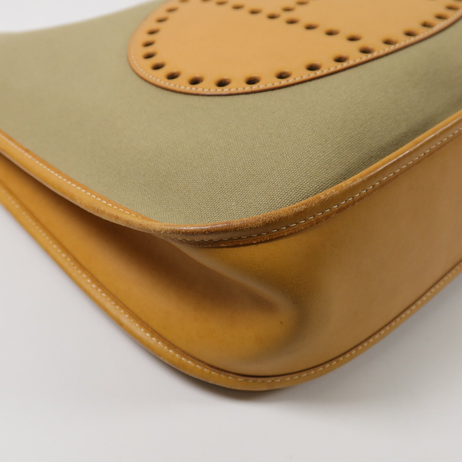 HERMES 帆布Evelyne PM肩背袋Green