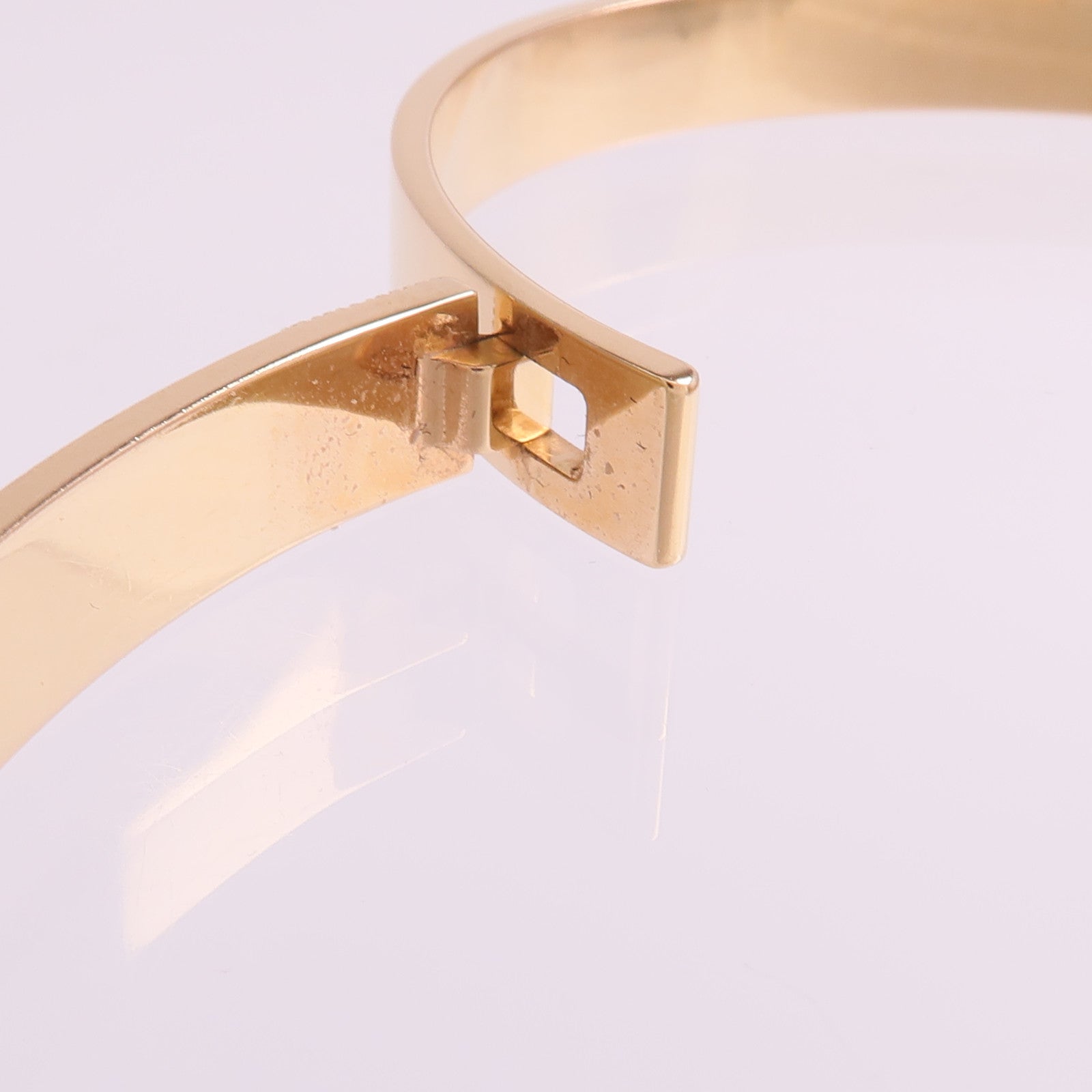 HERMES 18K玫瑰金Collier de Chien Bracelet鑽石手鐲