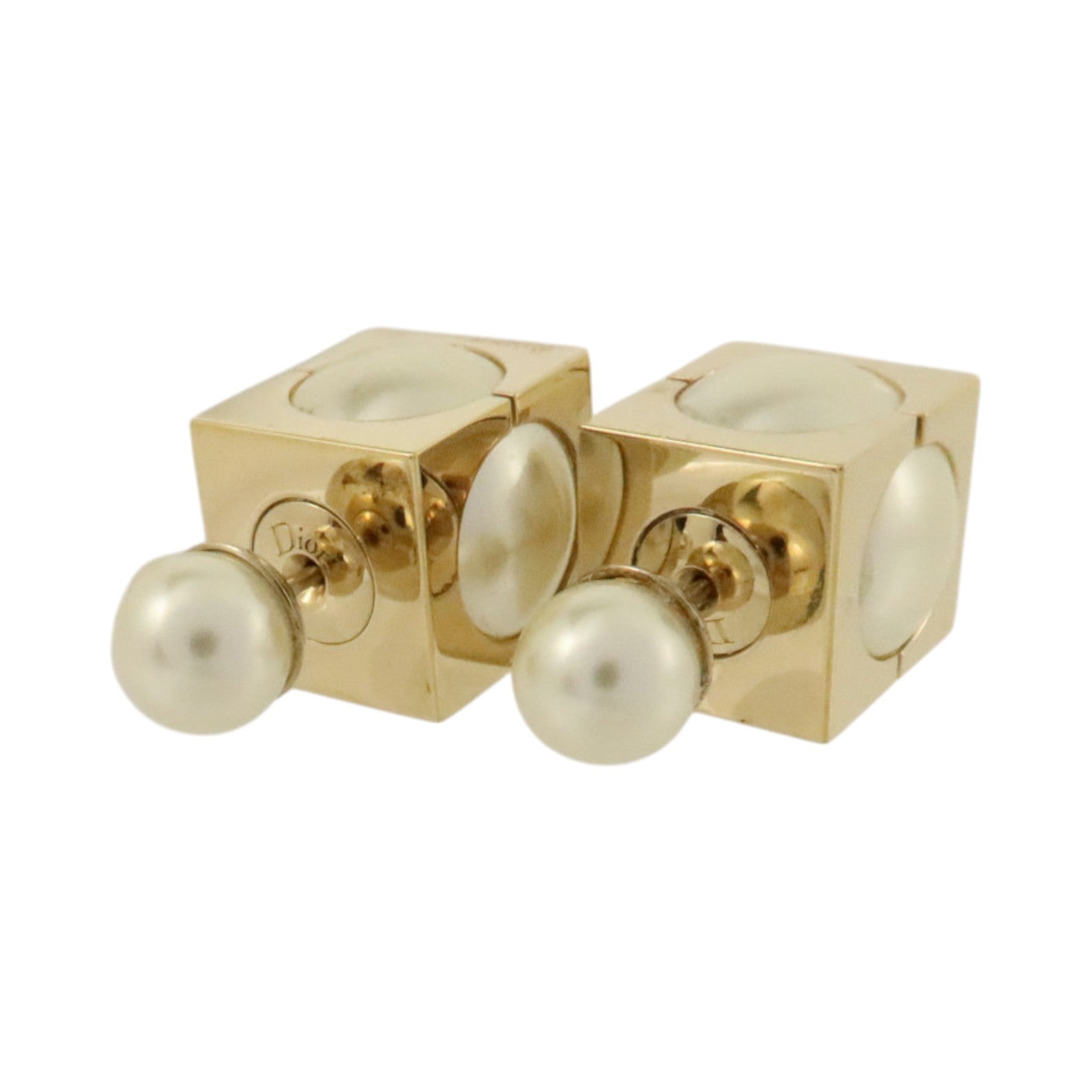 Dior PVC/金屬Tribal Cube Earrings耳環