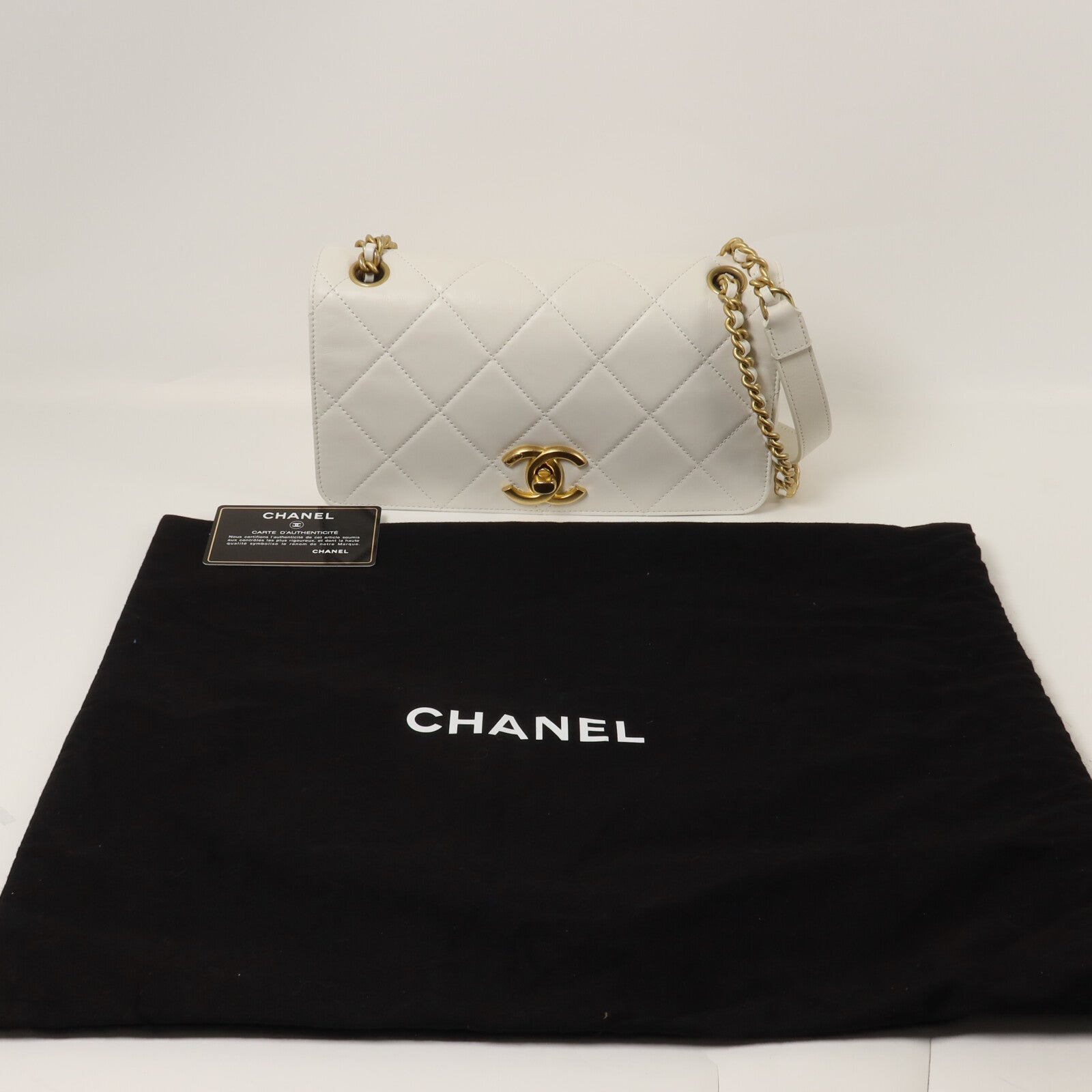 CHANEL 羊皮皮革Chain Shoulder鏈帶肩背袋