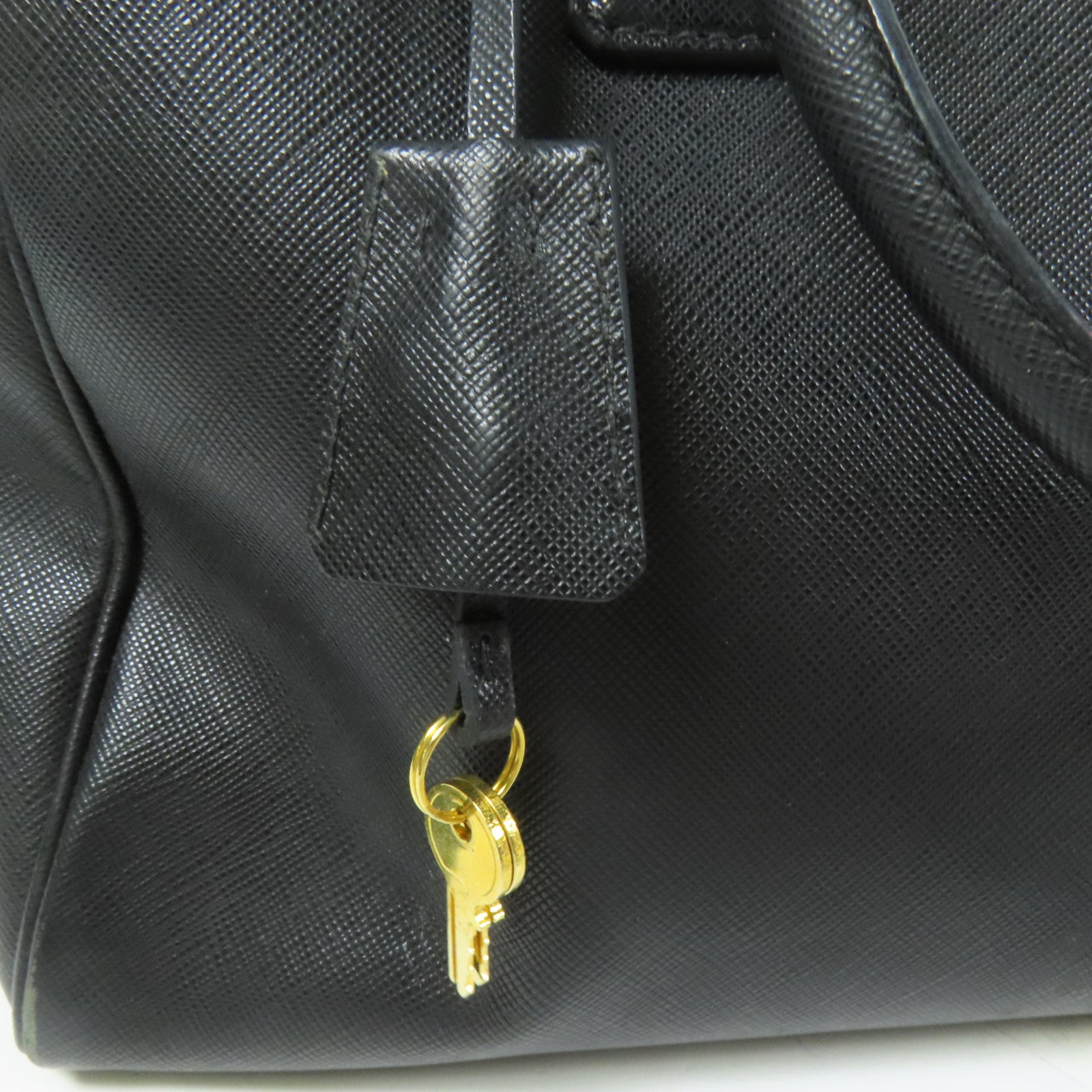 PRADA Saffiano皮革2Way Shoulder金扣手挽肩背兩用袋