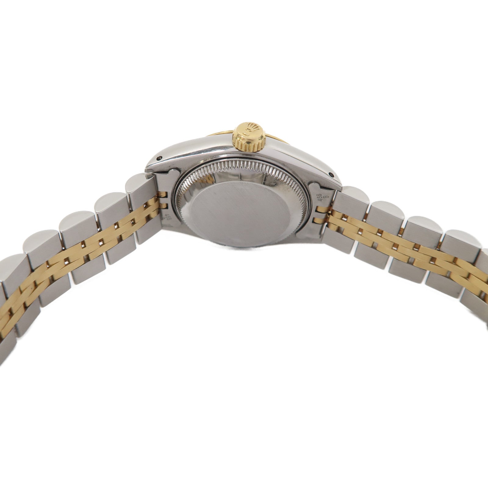 ROLEX Lady Datejust 18K黃金/不鏽鋼手錶自動機芯銀色