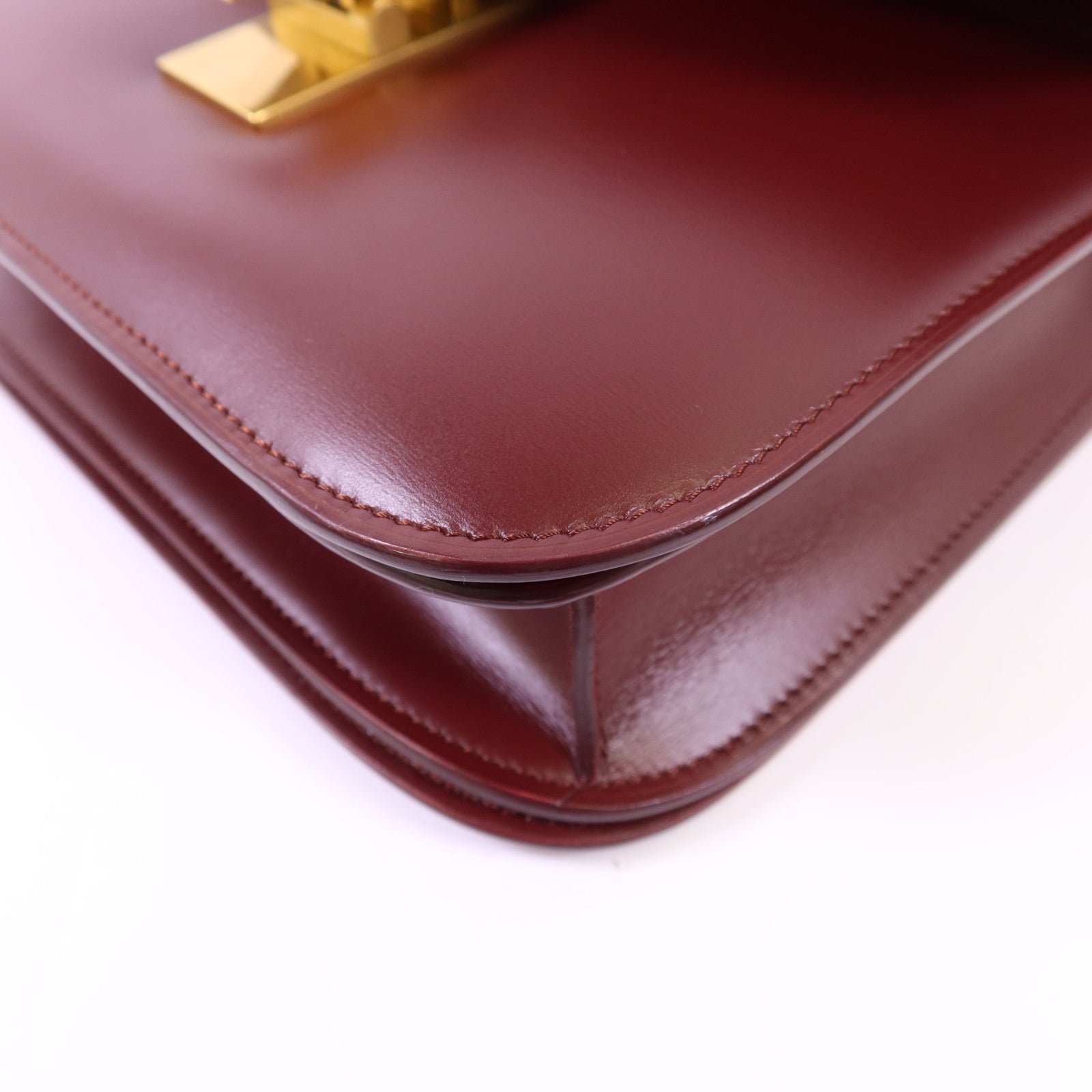 CELINE 牛皮皮革Shoulder Bag金扣肩背袋