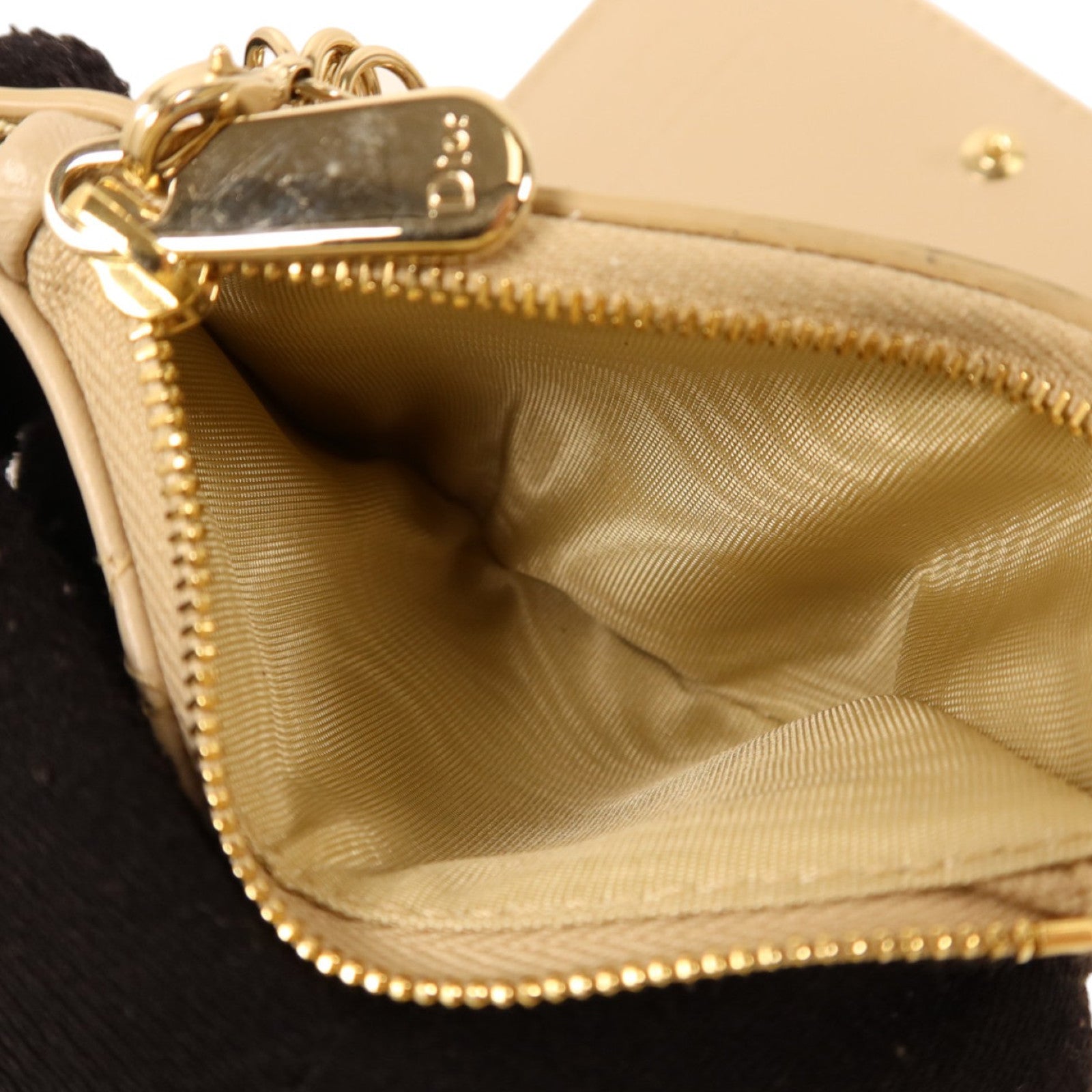 Dior 牛皮皮革Lady Dior Dahlia Wallet金扣錢包