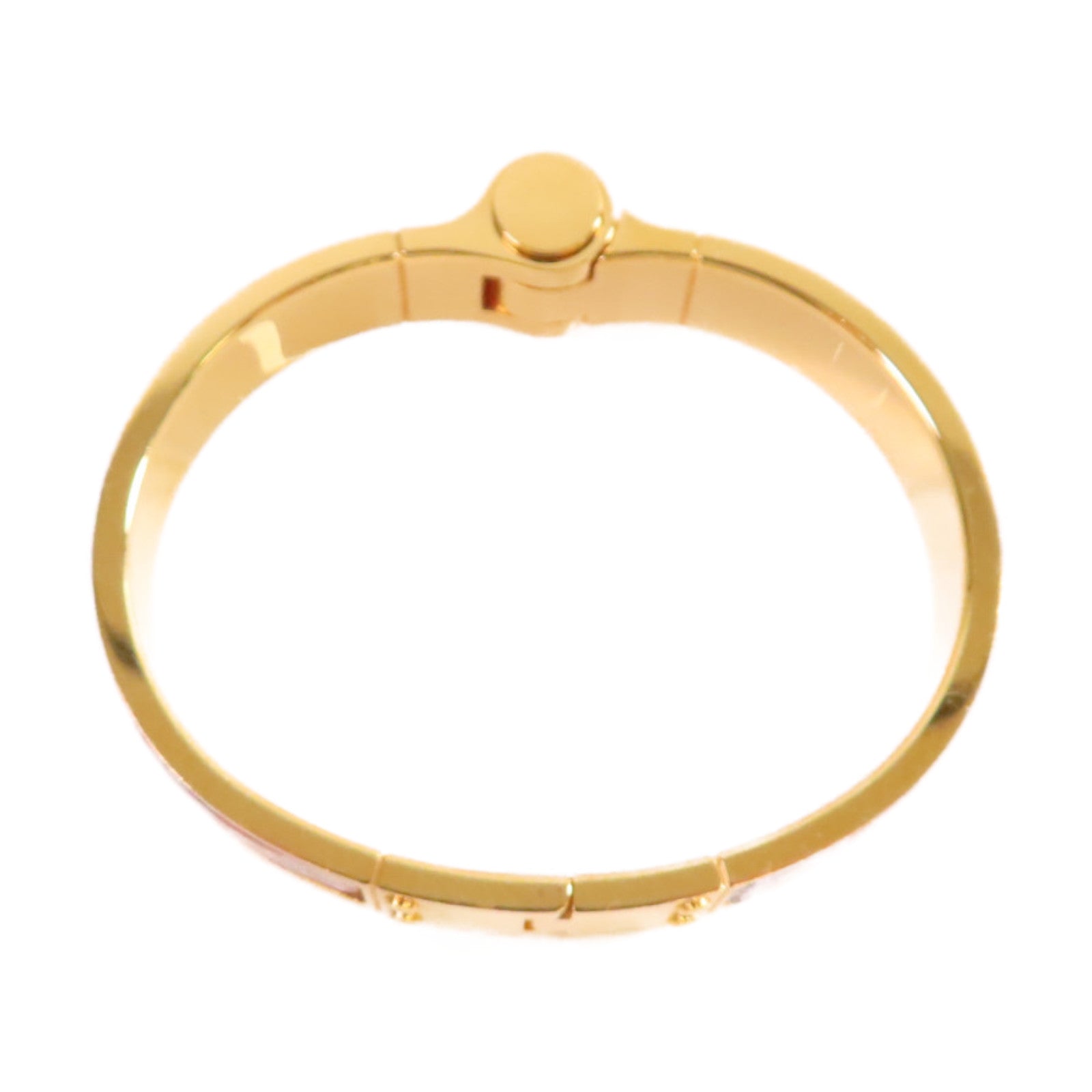 HERMES 金屬/琺瑯Charniere Bracelet手鐲紫色/藍色/彩色/金色