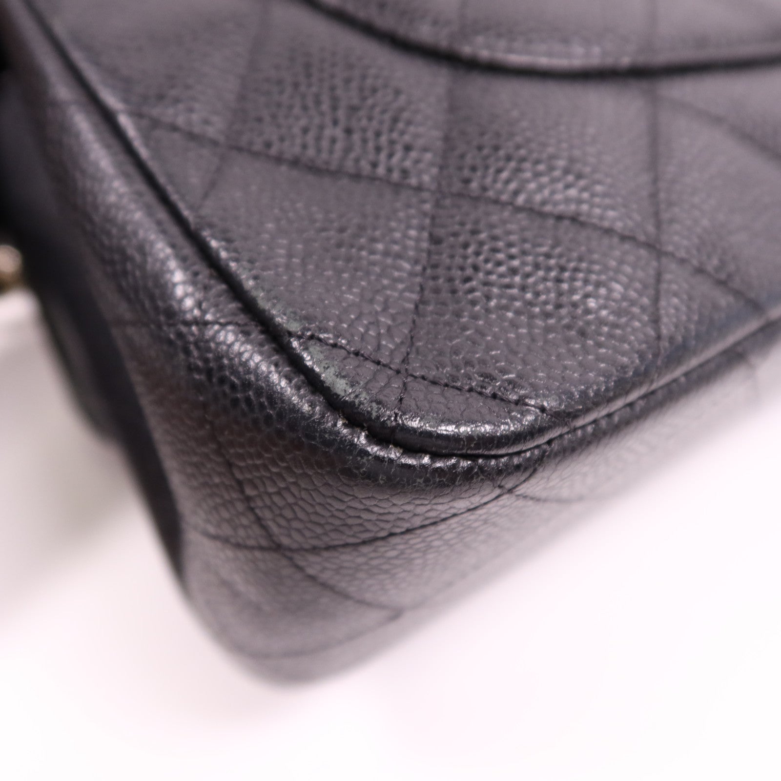 CHANEL 牛皮皮革Large Classic金扣鏈帶肩背袋