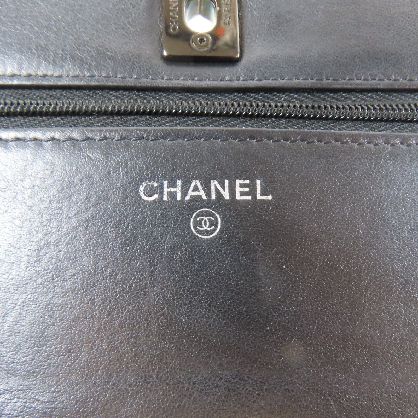 CHANEL 【激減優惠】菱格皮革Chain Shoulder黑扣鏈帶肩背袋黑色