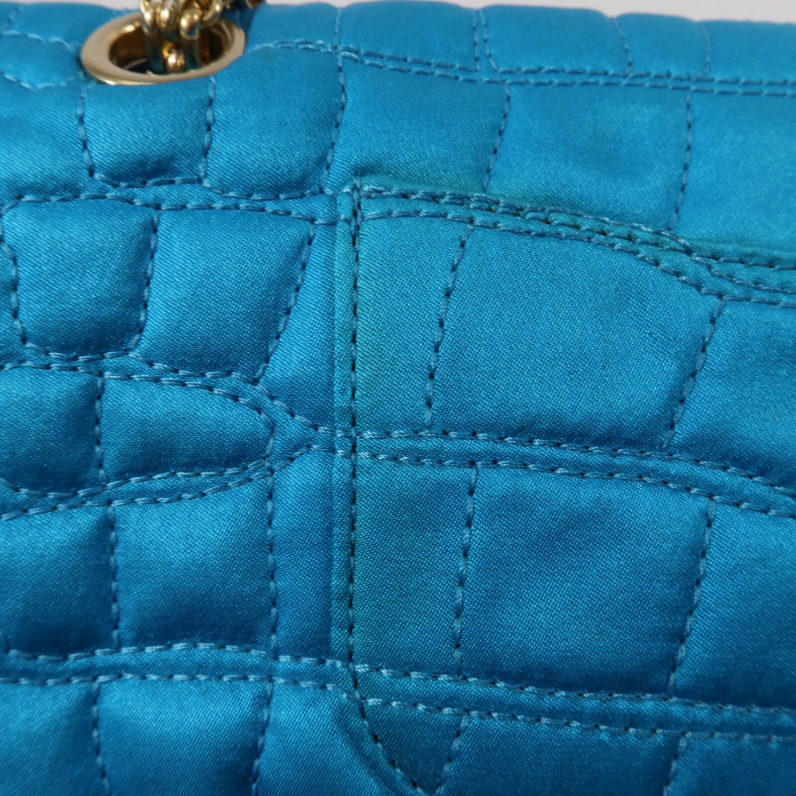 CHANEL Satin 2.55 East West鏈帶肩背袋