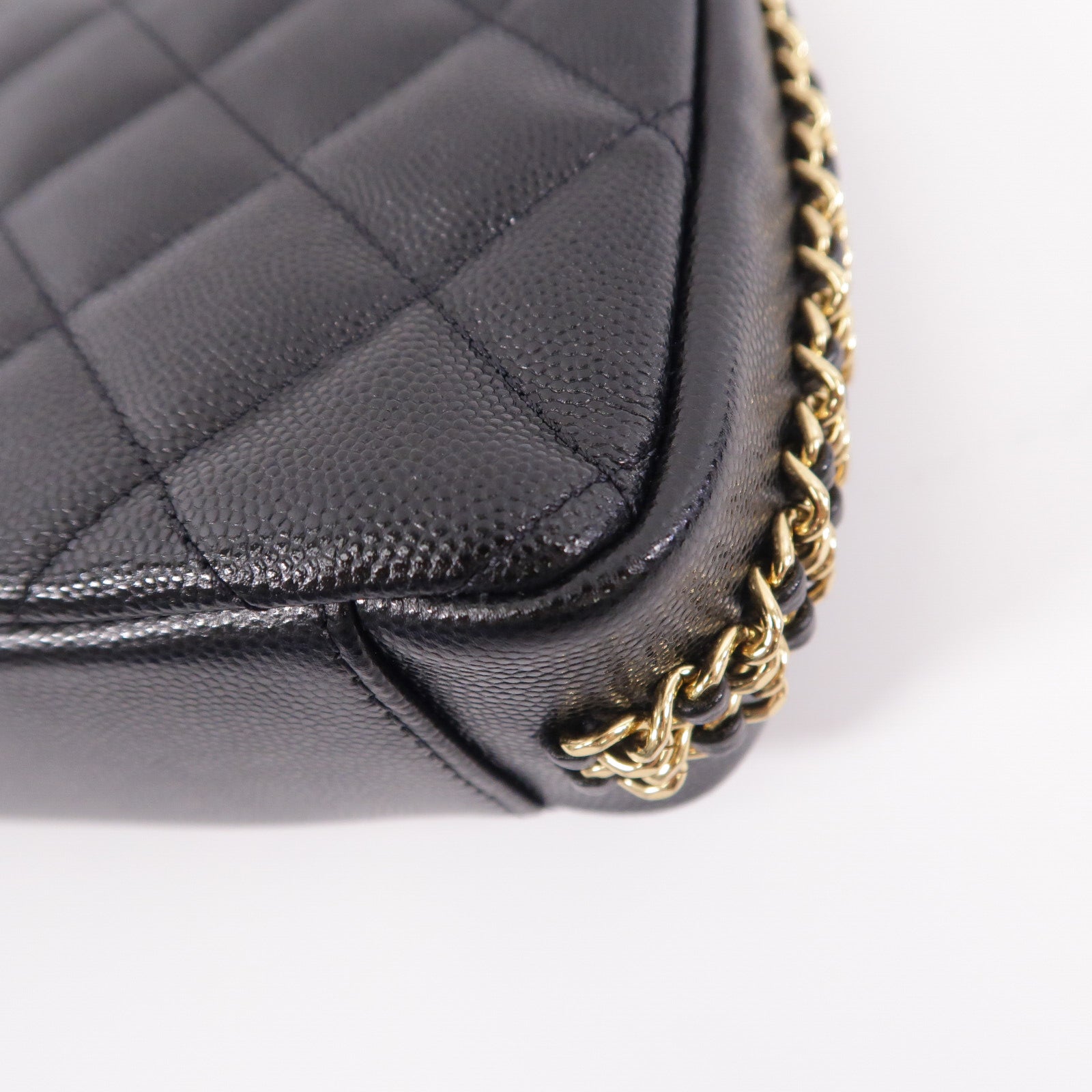 CHANEL 牛皮皮革22P Mini Flap Bag鏈帶肩背袋
