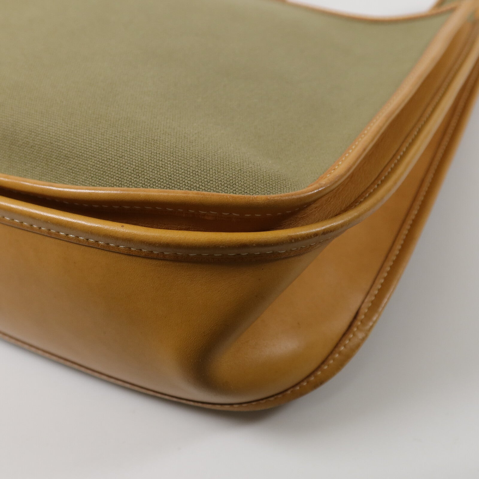 HERMES 帆布Evelyne PM肩背袋Green