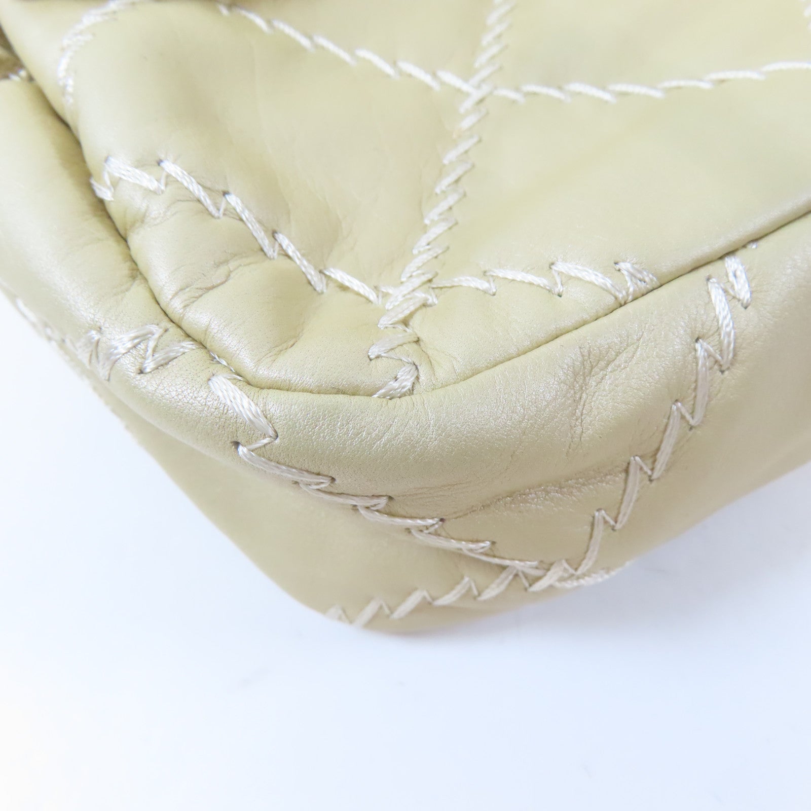 CHANEL 菱格羊皮皮革Chain Shoulder Bag銀扣鏈帶肩背袋金色