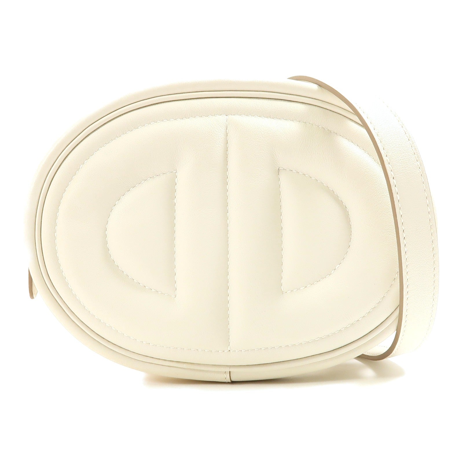 HERMES 【激減優惠】Swift皮革In The Loop Belt Bag銀扣腰包Gris Pale